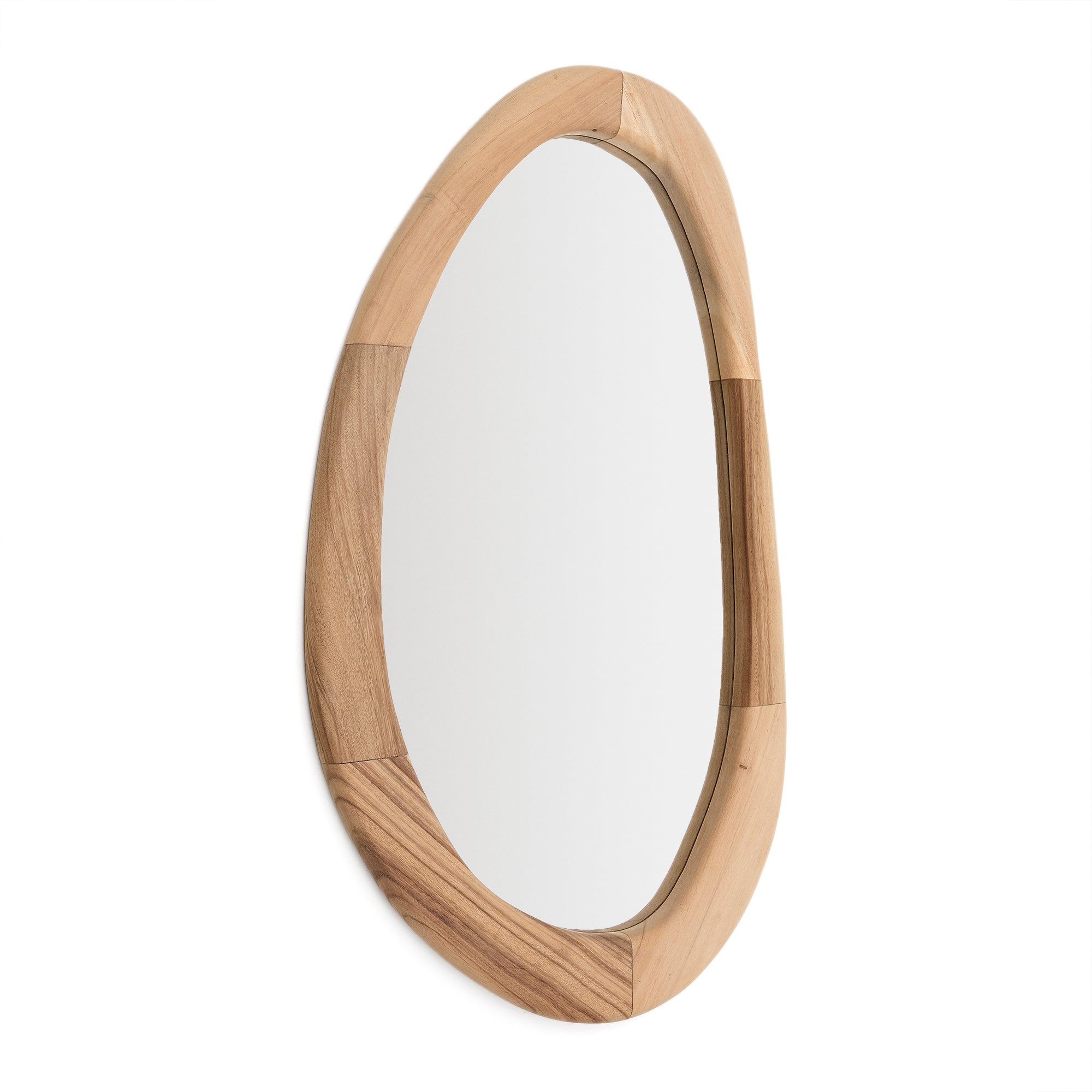 Selem mungur wood mirror with natural finish 60 x 107 cm - Product Image