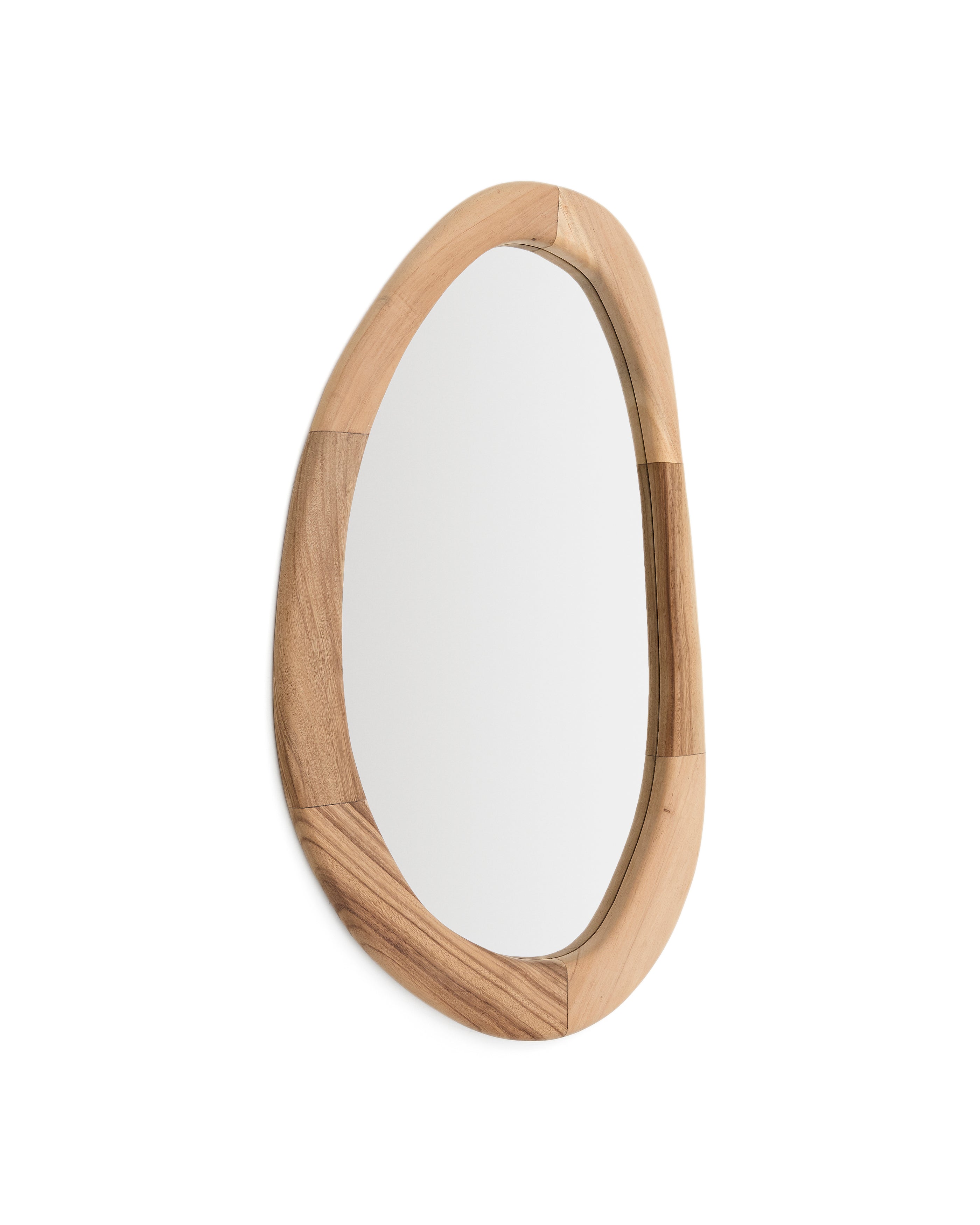 Selem mungur wood mirror with natural finish 60 x 107 cm - Product Image