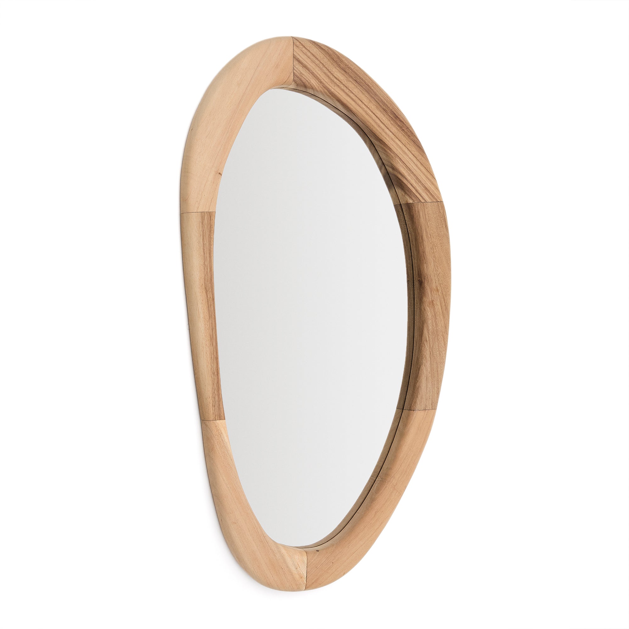 Selem mungur wood mirror with natural finish 60 x 107 cm - Product Image