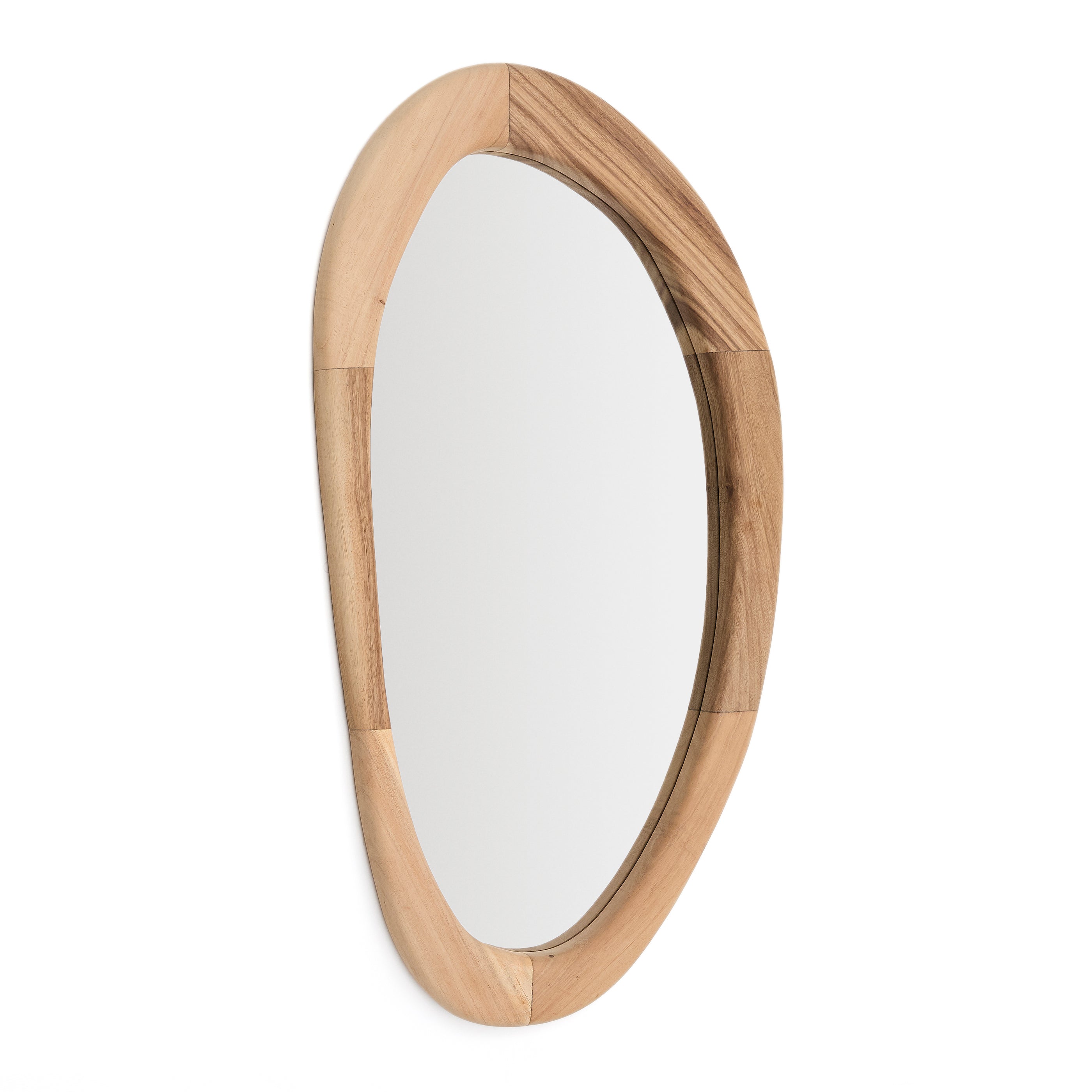 Selem mungur wooden mirror with natural finish 60 x 107 cm