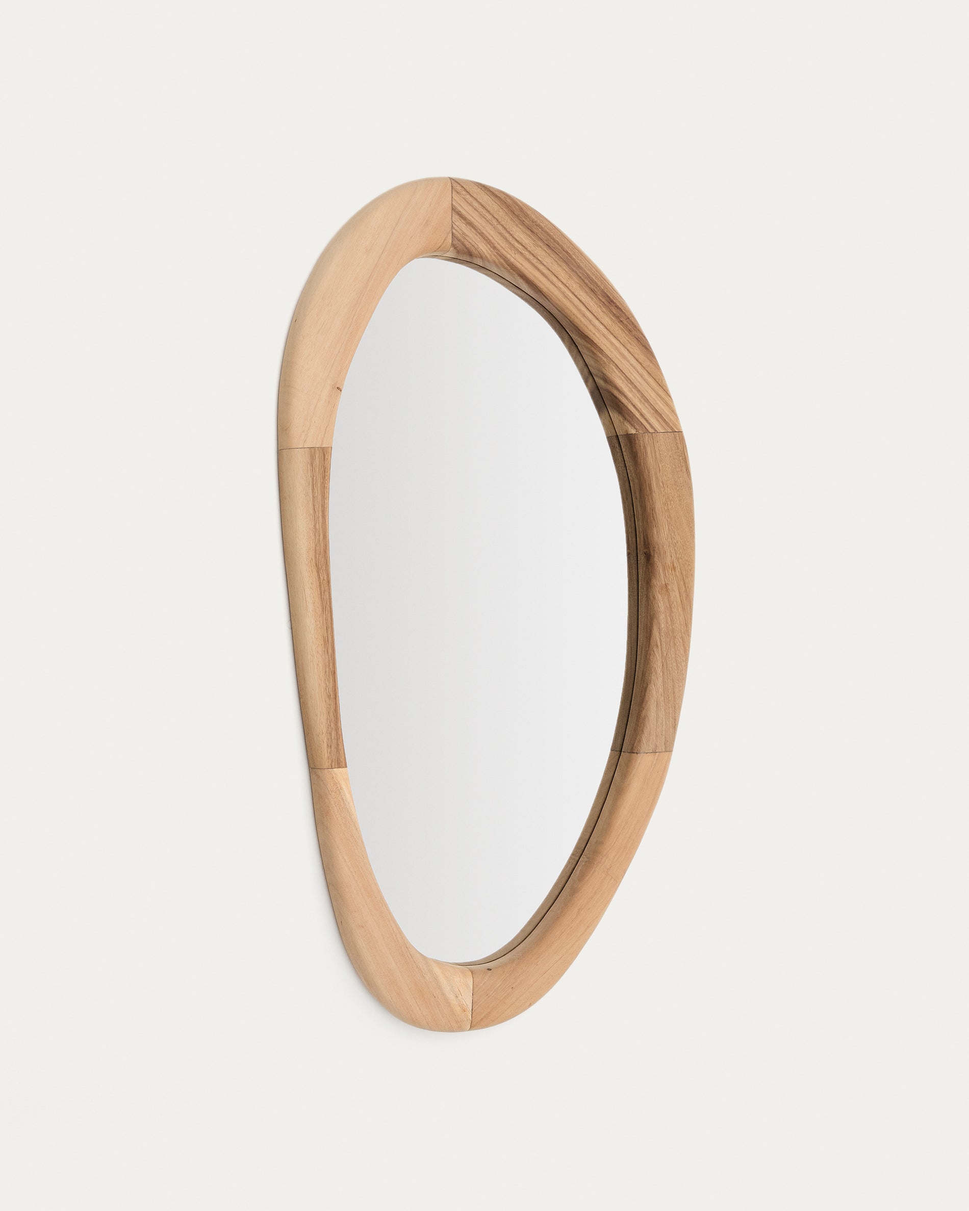 Selem mungur wood mirror with natural finish 60 x 107 cm - Product View
