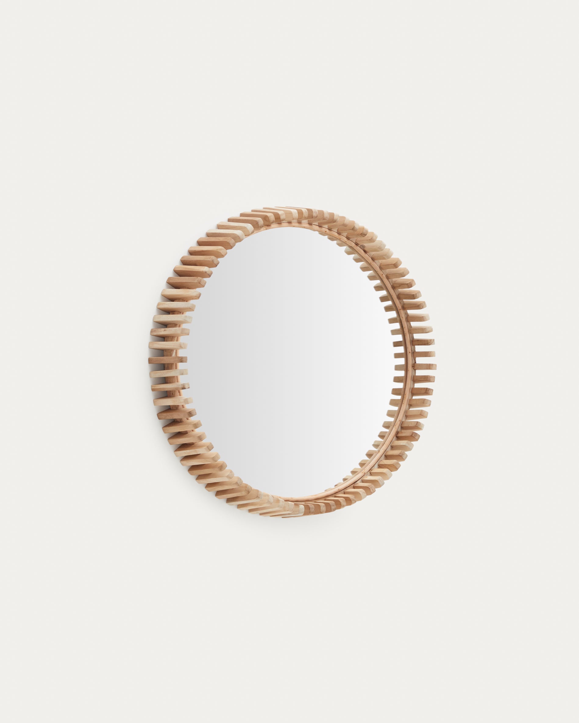 Polke Teak Mirror Ø 60 cm