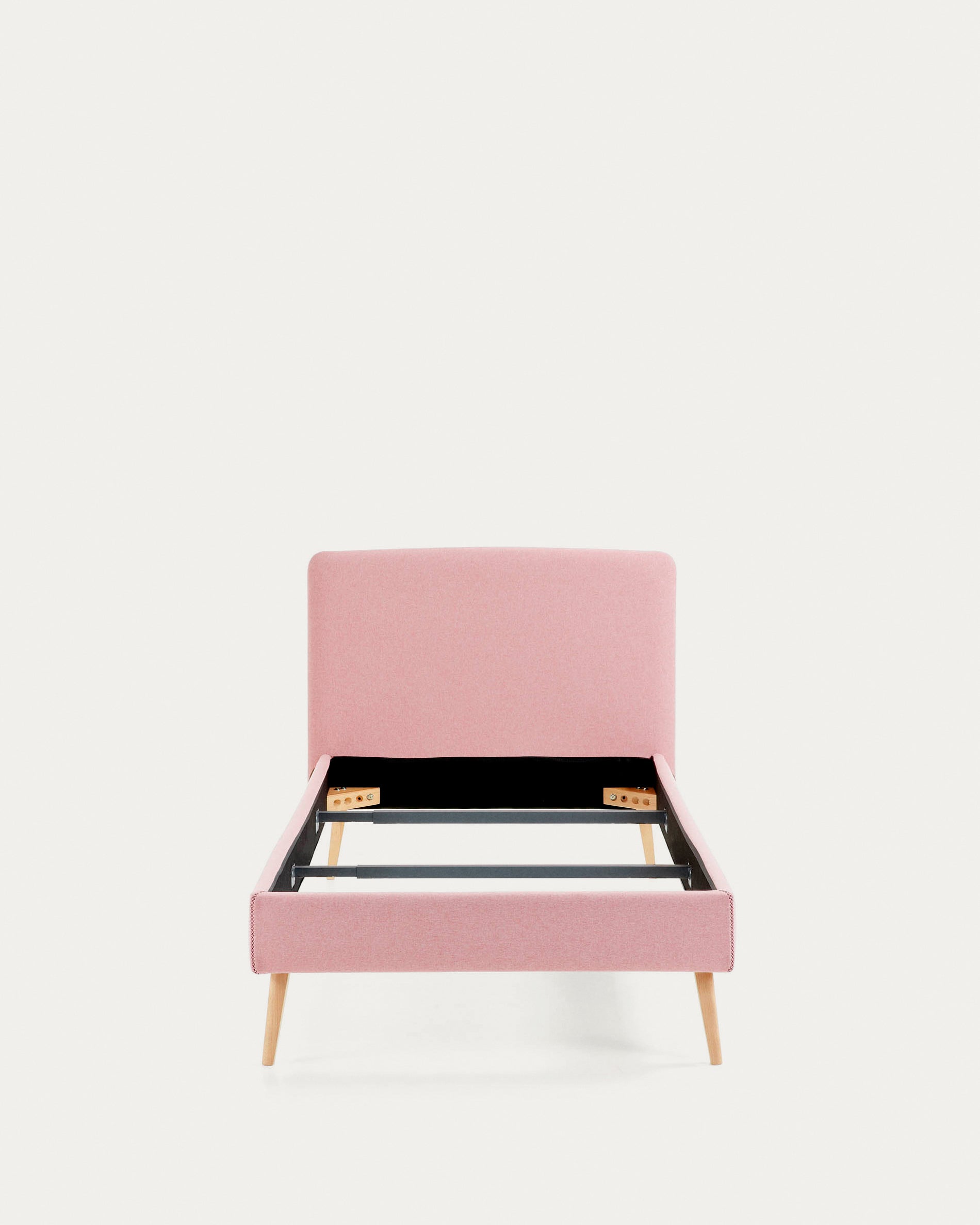 Dyla bed cover for a 90 x 190 cm mattress in pink - Product View