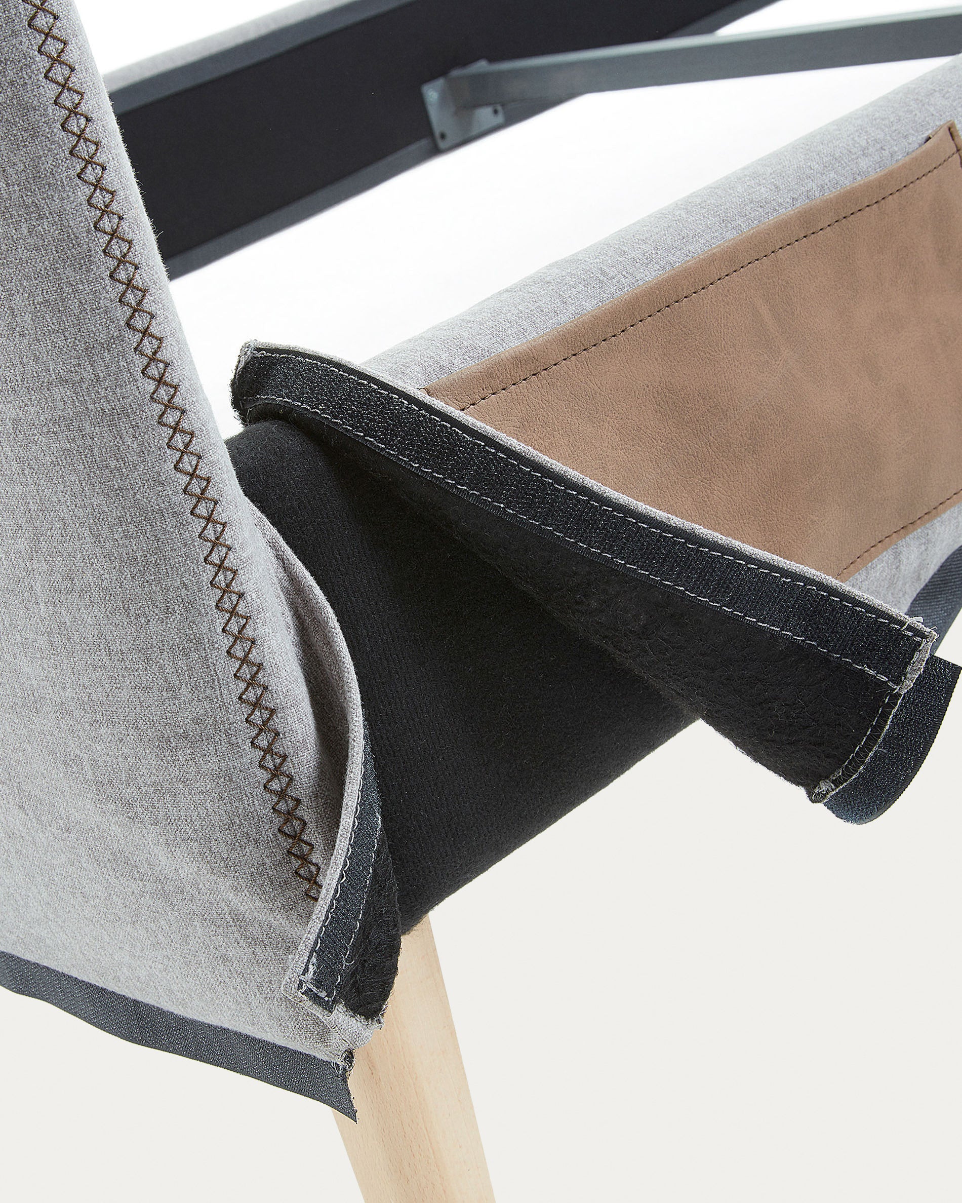 Dyla headboard cover in grey for 160 cm beds - Detail