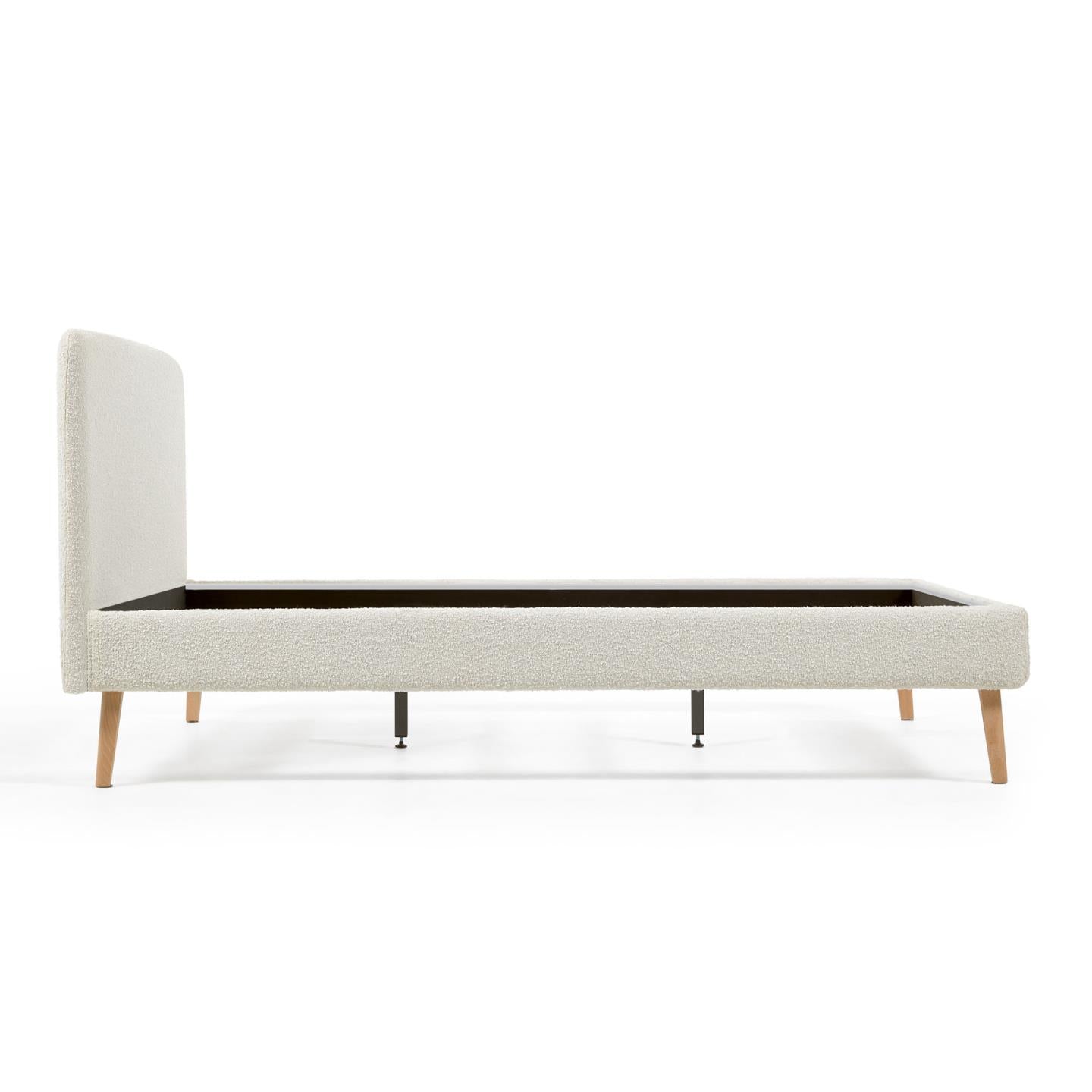 Dyla bed cover in white bouclé for a 160 x 200 cm mattress - Product Image