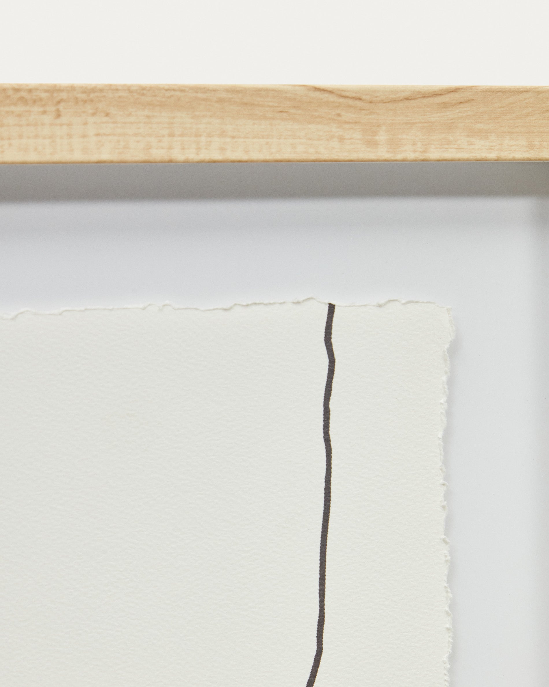 Torroella abstract painting in white, brown, and grey, 60 x 90 cm - Detail