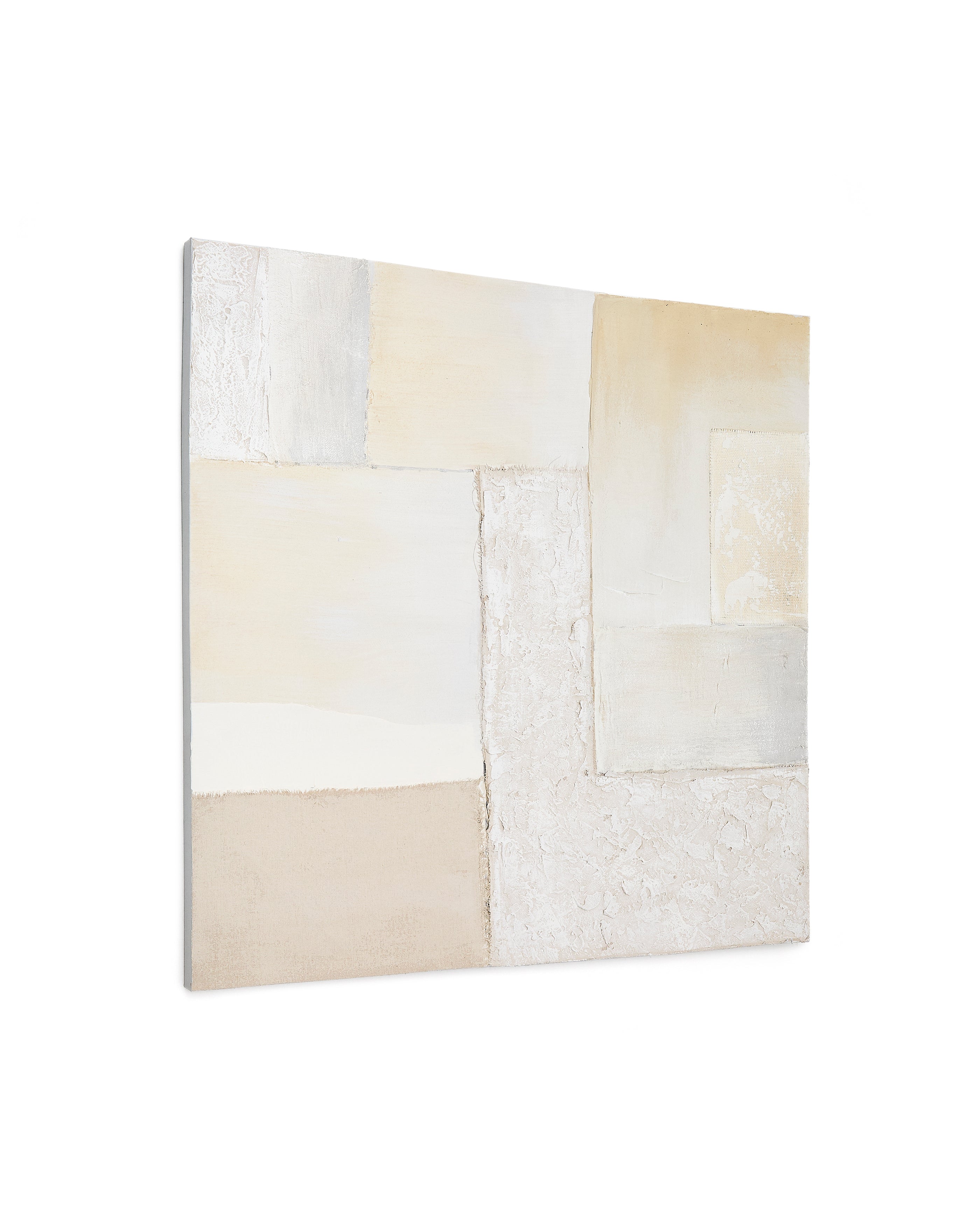 Pineda abstract canvas in white, 95 x 95 cm - Product Image