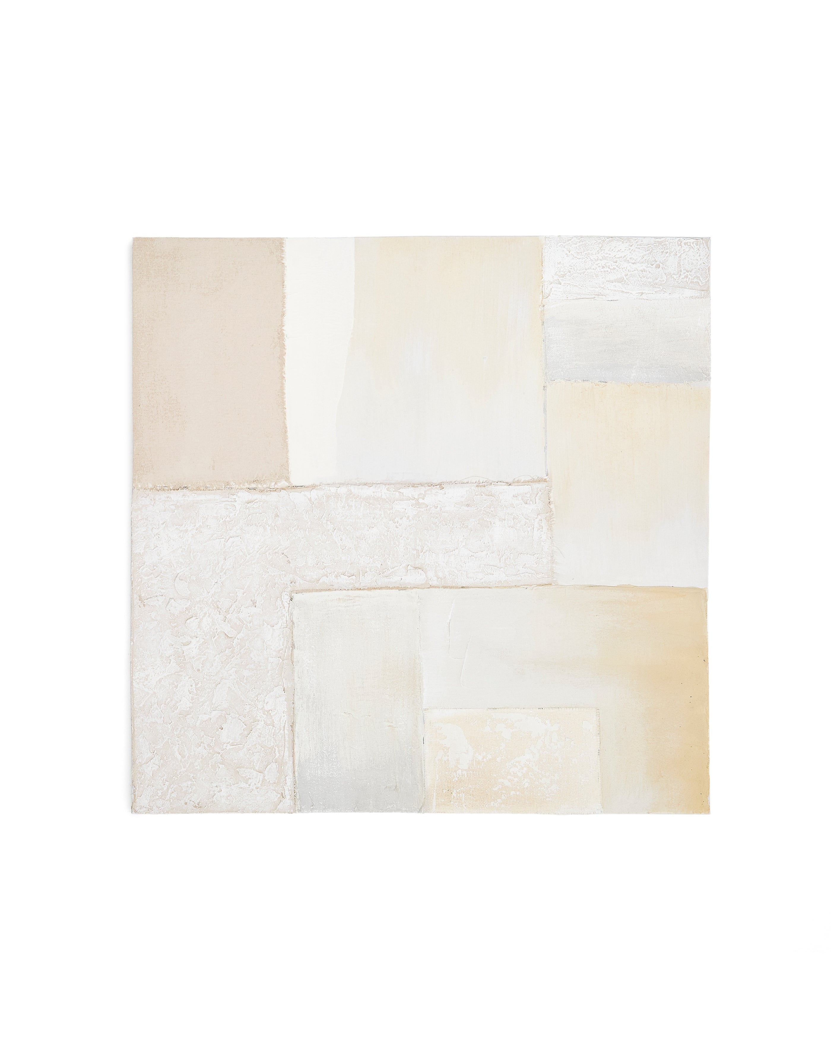 Pineda abstract canvas in white, 95 x 95 cm - Product Image