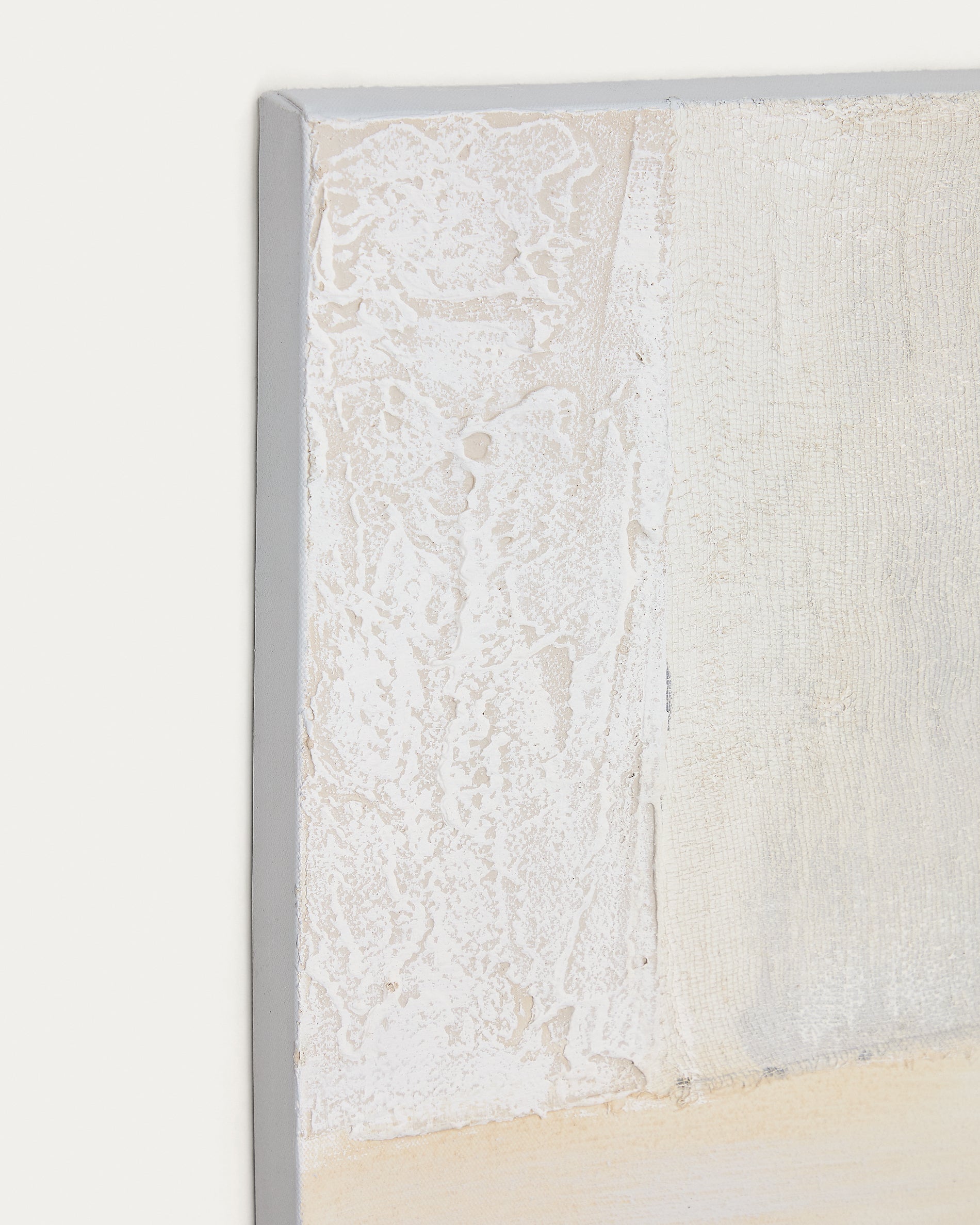 Pineda abstract canvas in white, 95 x 95 cm - Detail