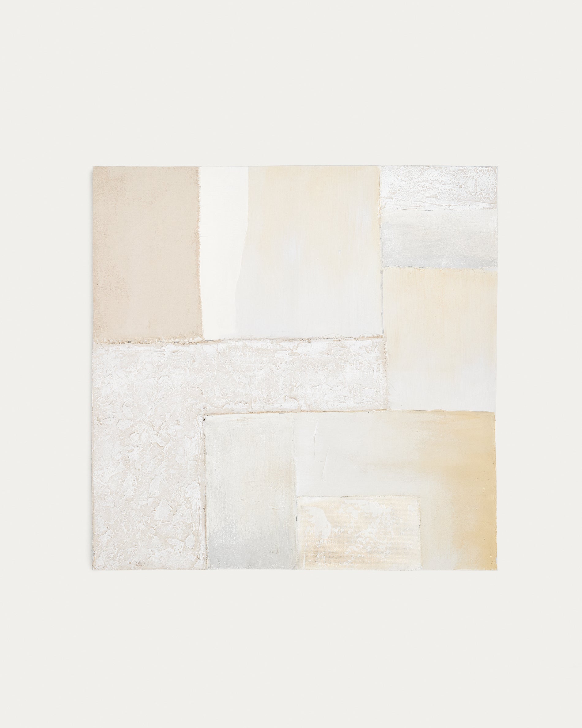 Pineda abstract canvas in white, 95 x 95 cm - Product View