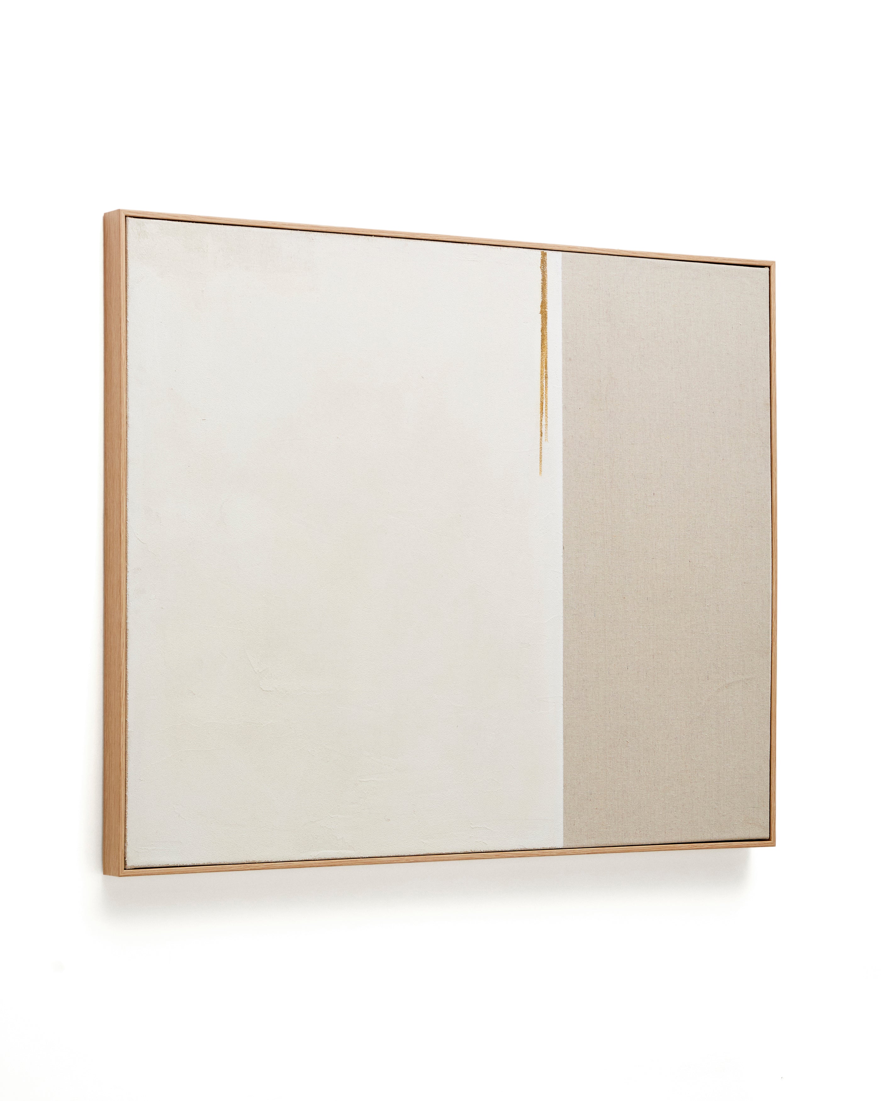 Salin abstract painting with a horizontal linen stripe 80 x 100 cm - Product Image