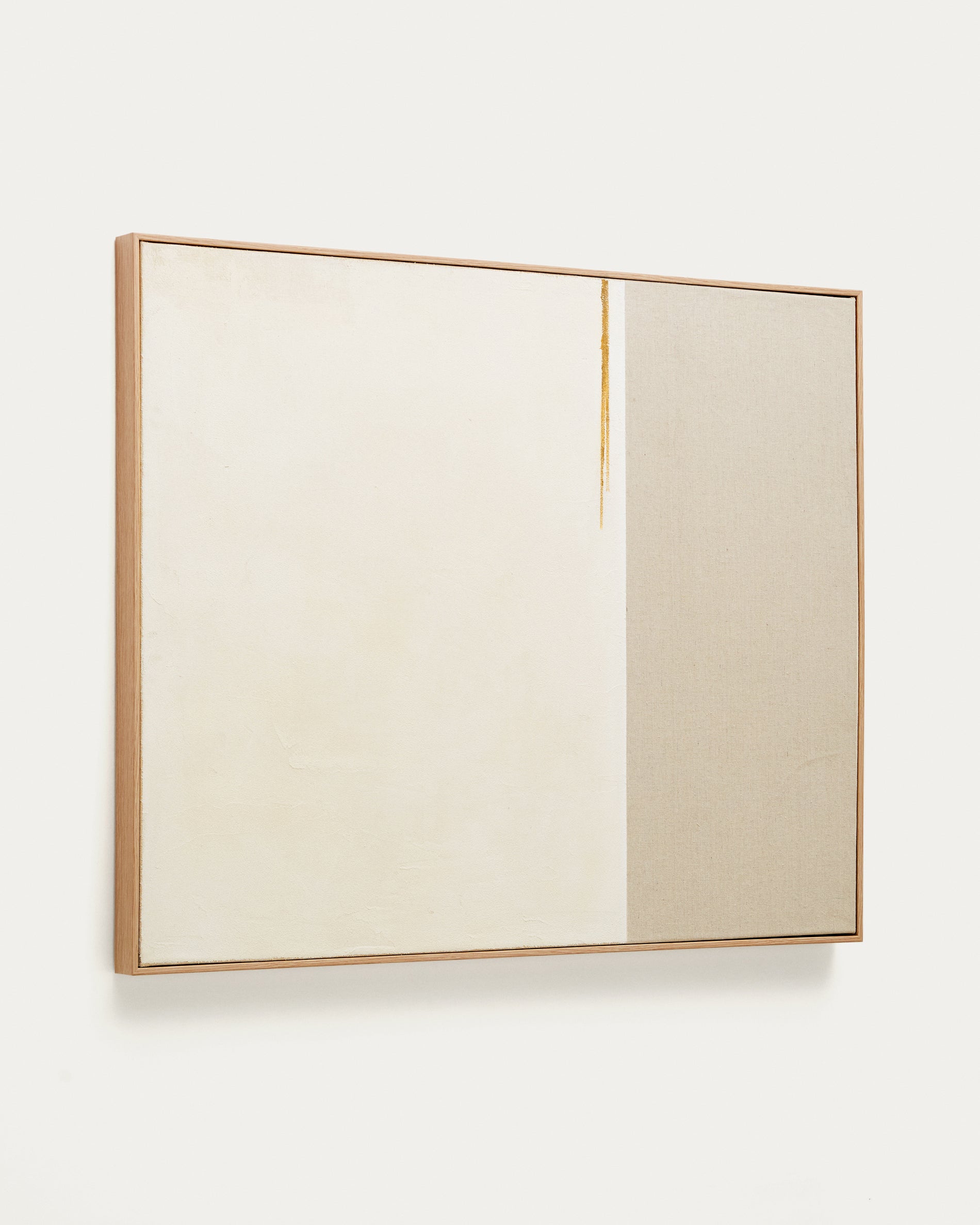 Salin abstract painting with a horizontal linen stripe 80 x 100 cm - Product View