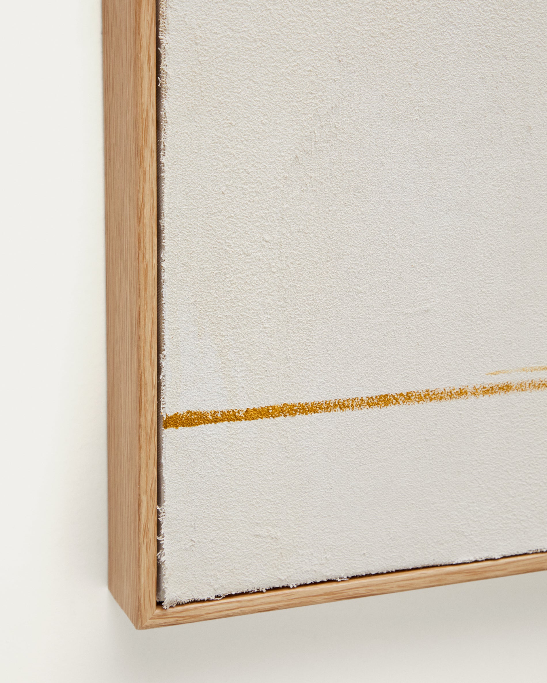 Salin absztrakt festmény függőleges bézs vászoncsíkkal 80 x 100 cm