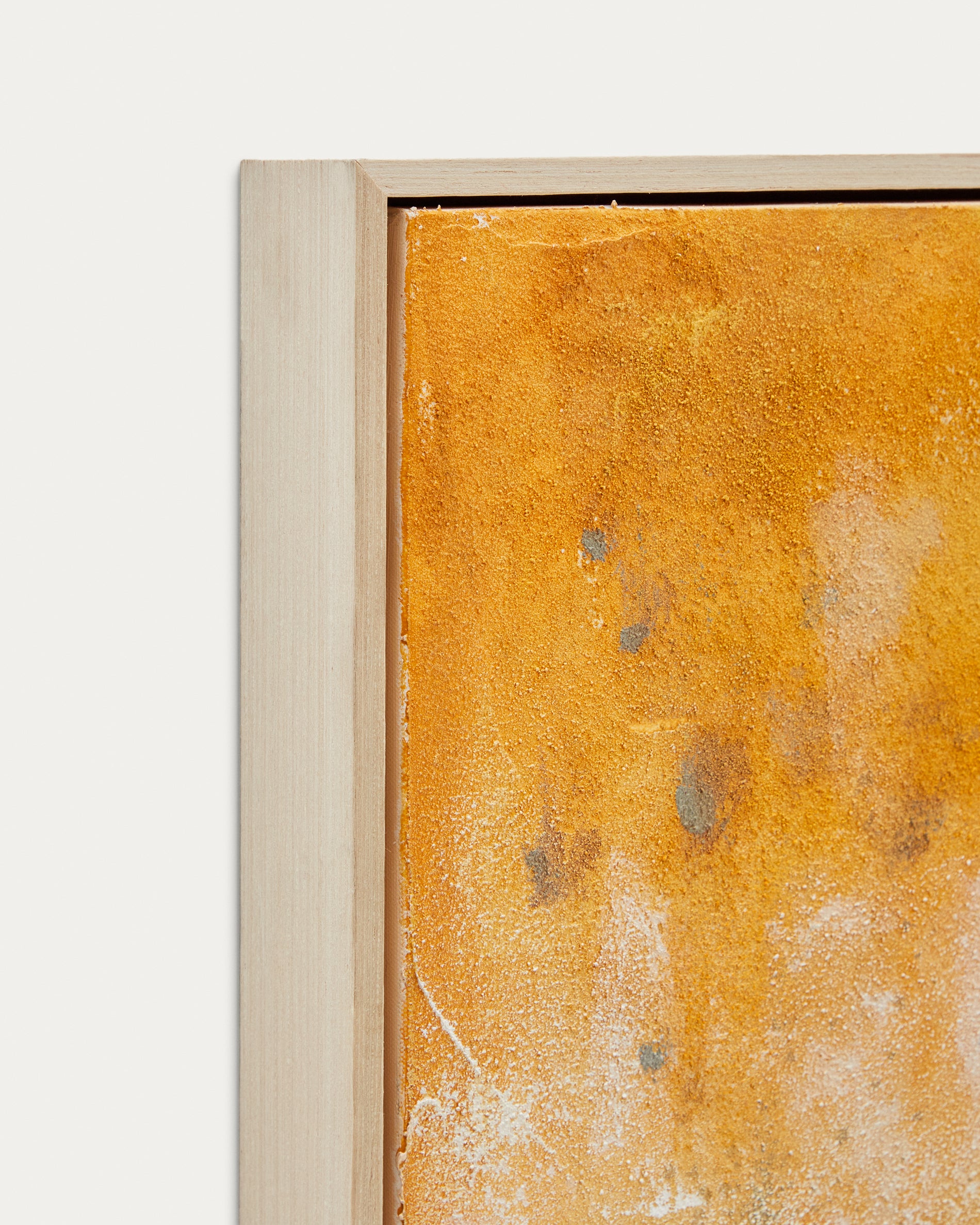 Selnar abstract yellow painting 202 x 122 cm - Detail