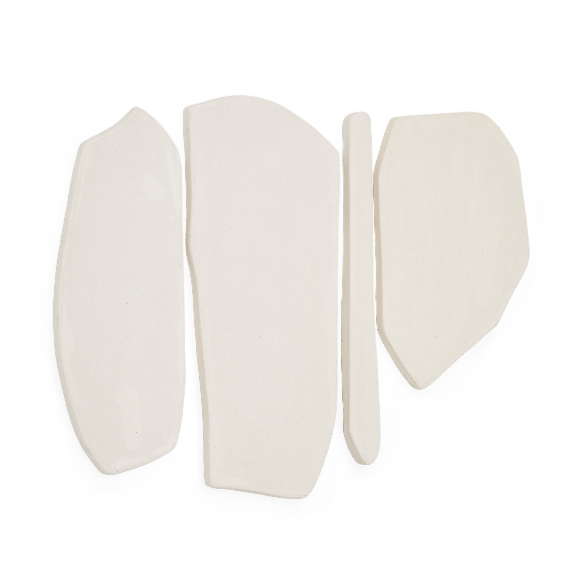 Siluna set of 4 wall panels in white papier-mâché - Product Image