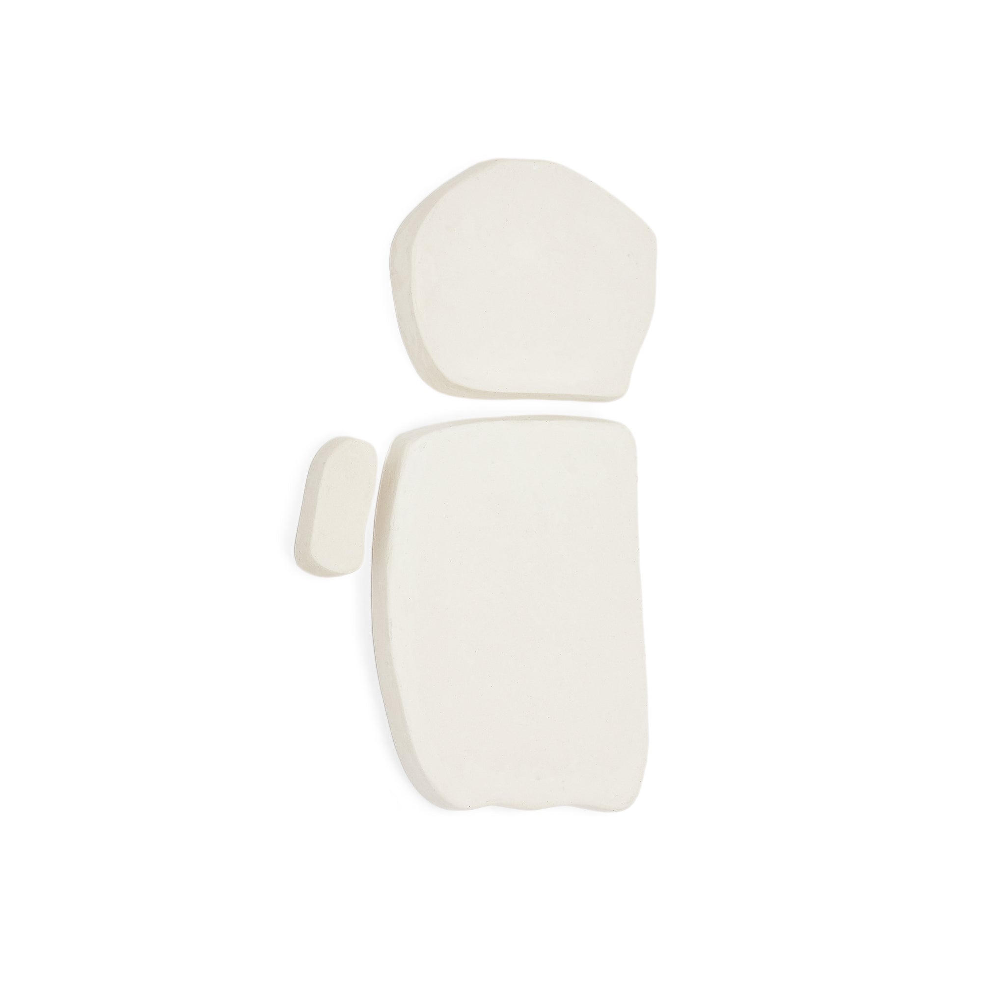 Set of 3 Siluna square wall panels in white papier-mâché - Product Image