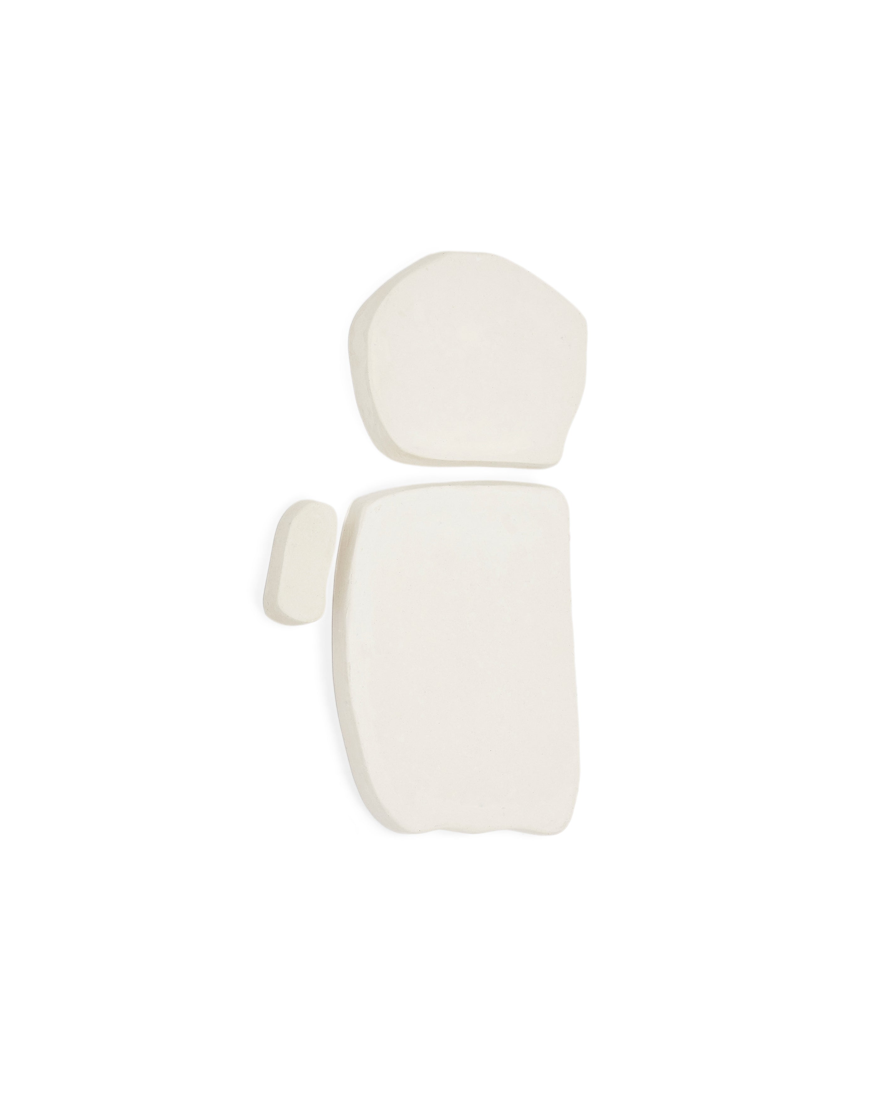 Set of 3 Siluna square wall panels in white papier-mâché - Product Image