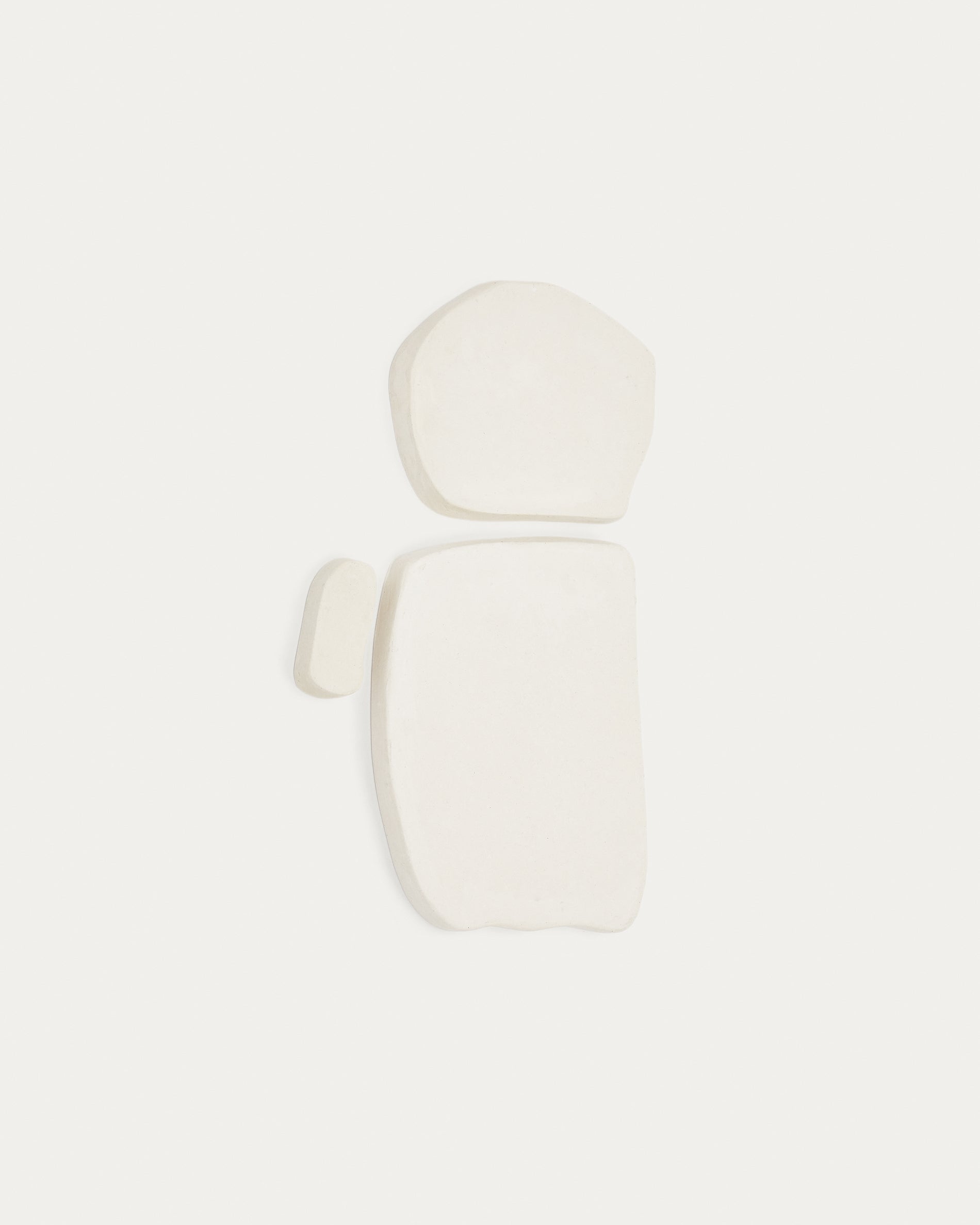 Set of 3 Siluna square wall panels in white papier-mâché - Product View