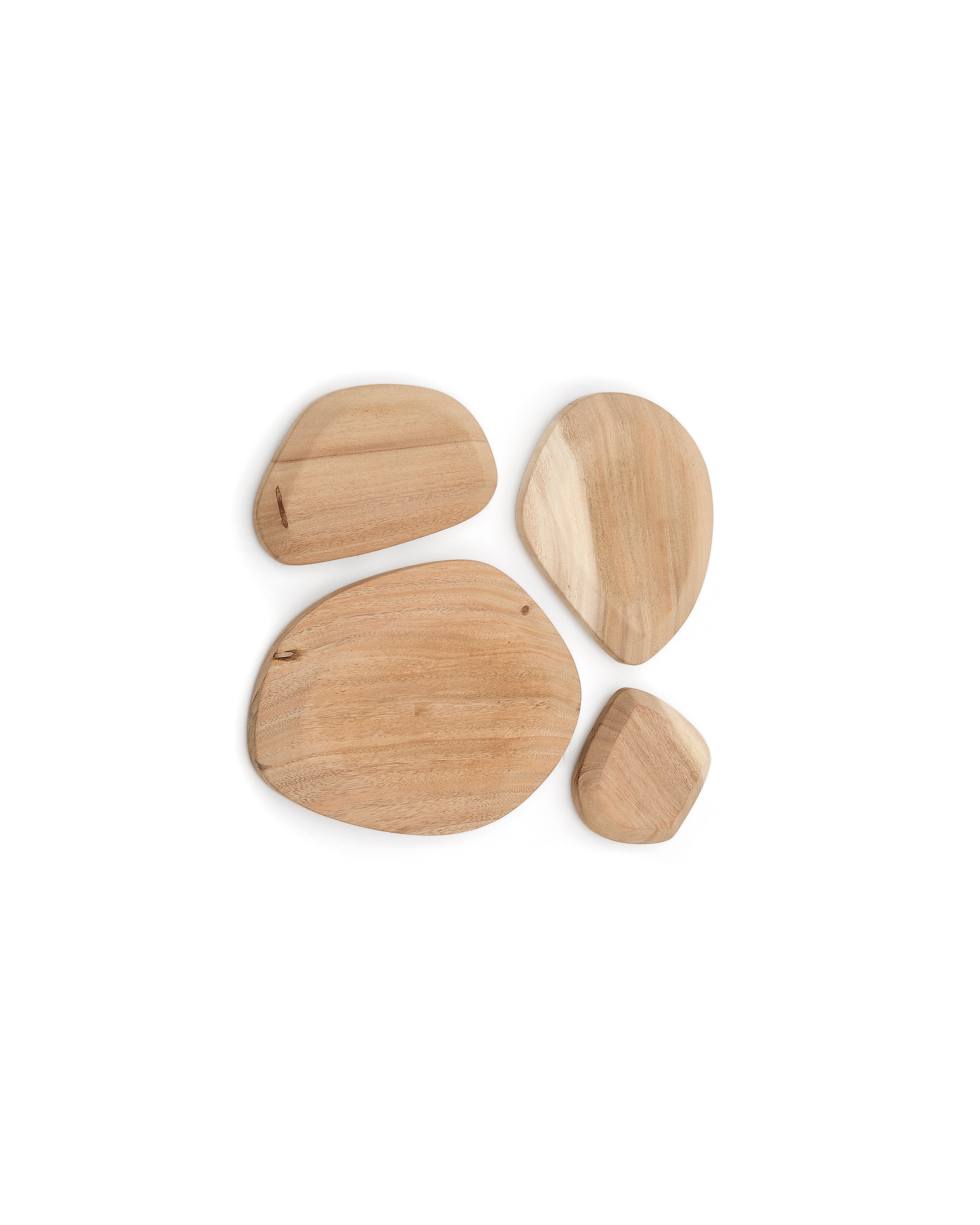 Selem Set of 4 mungur wood wall panels - Product Image
