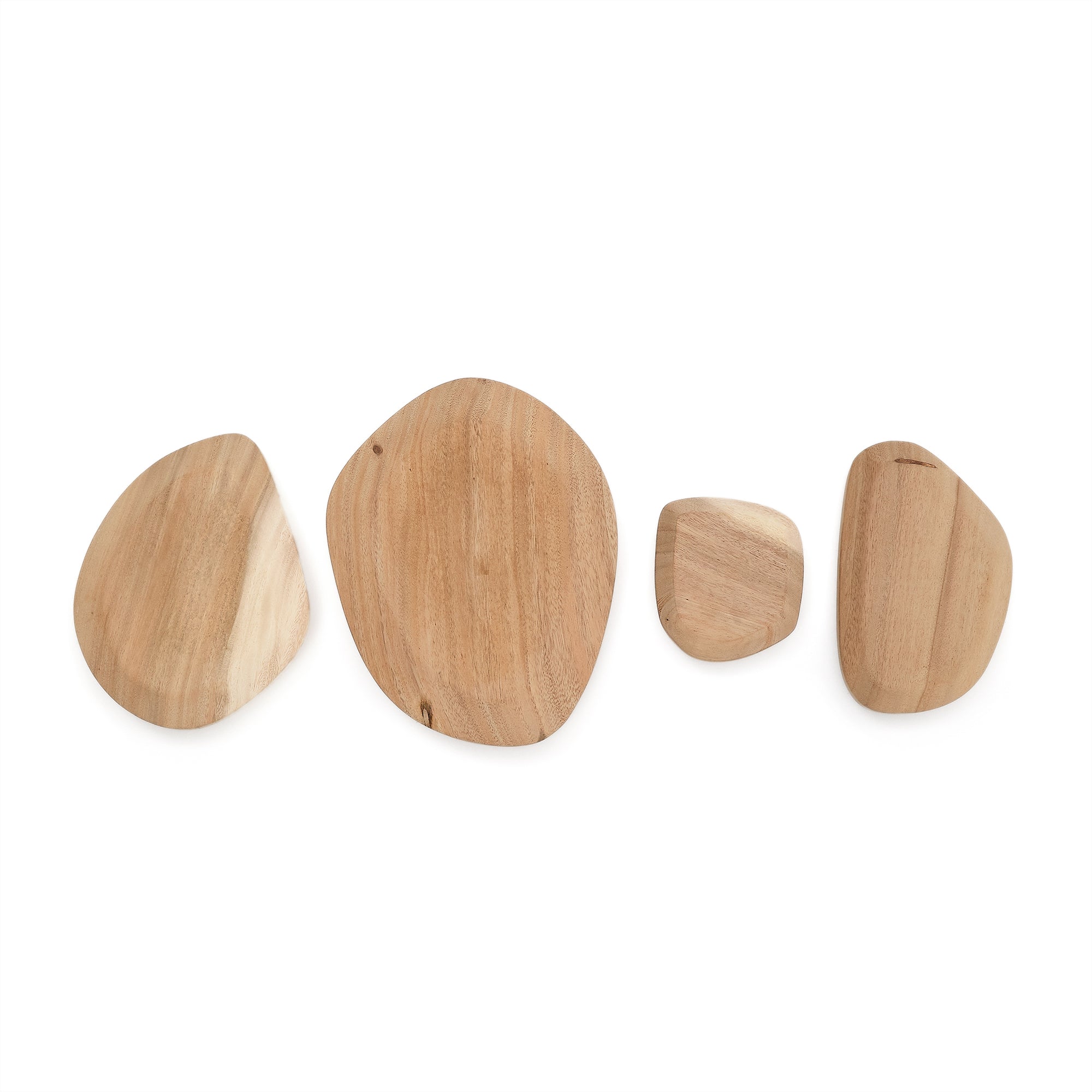 Selem Set of 4 mungur wood wall panels - Product Image