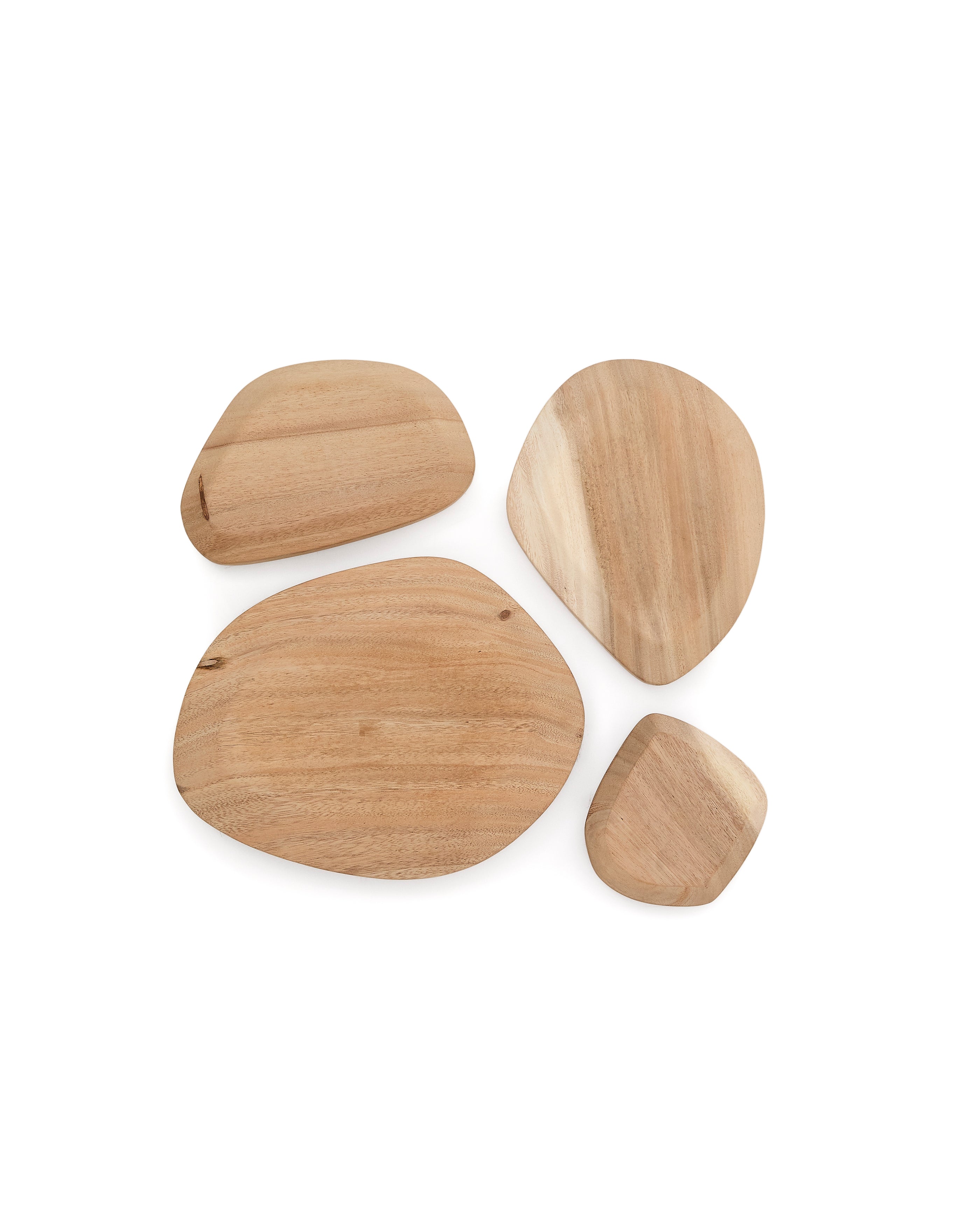 Selem Set of 4 mungur wood wall panels - Product Image