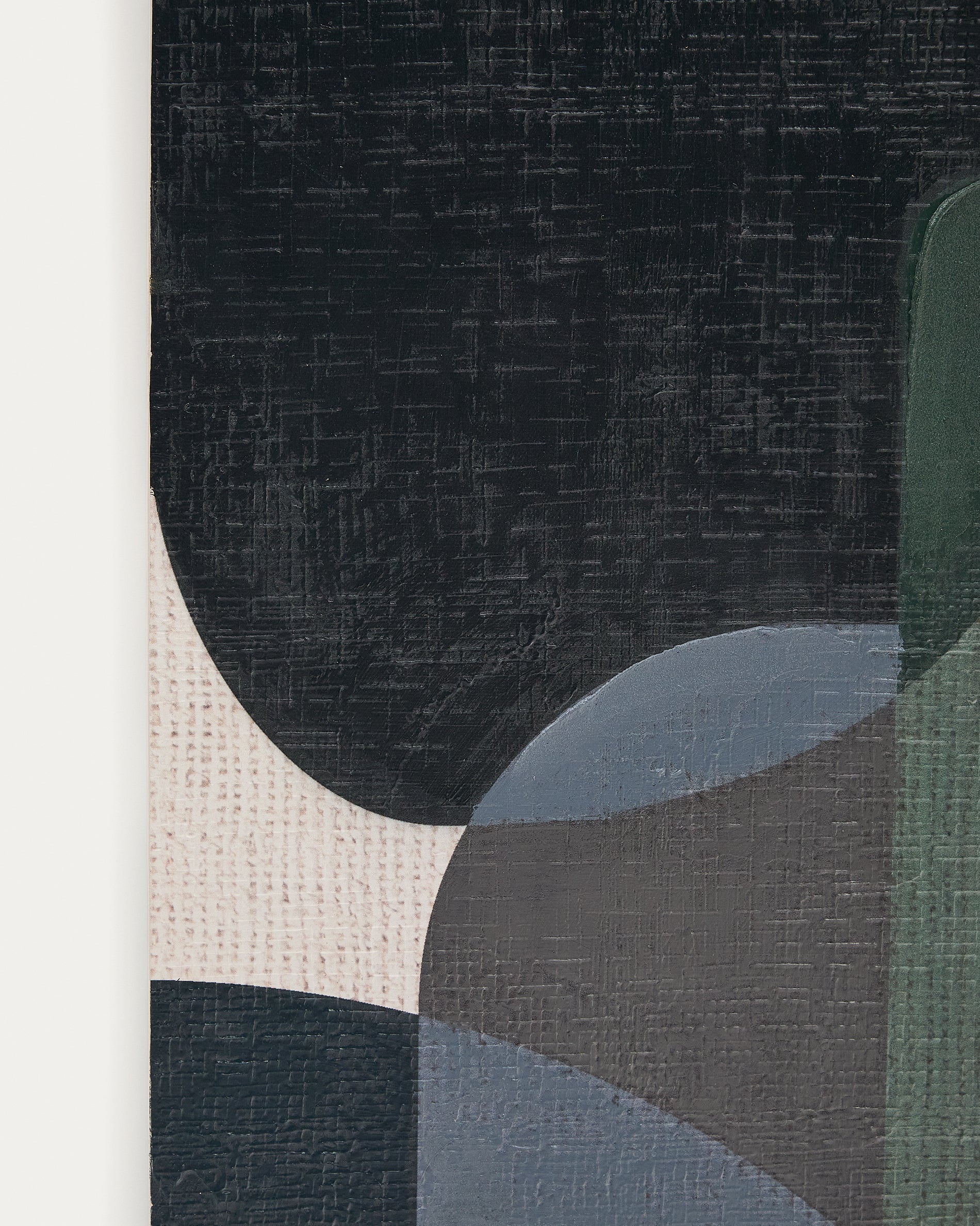 Nemsa blue and green abstract canvas, 90 x 60 cm - Detail