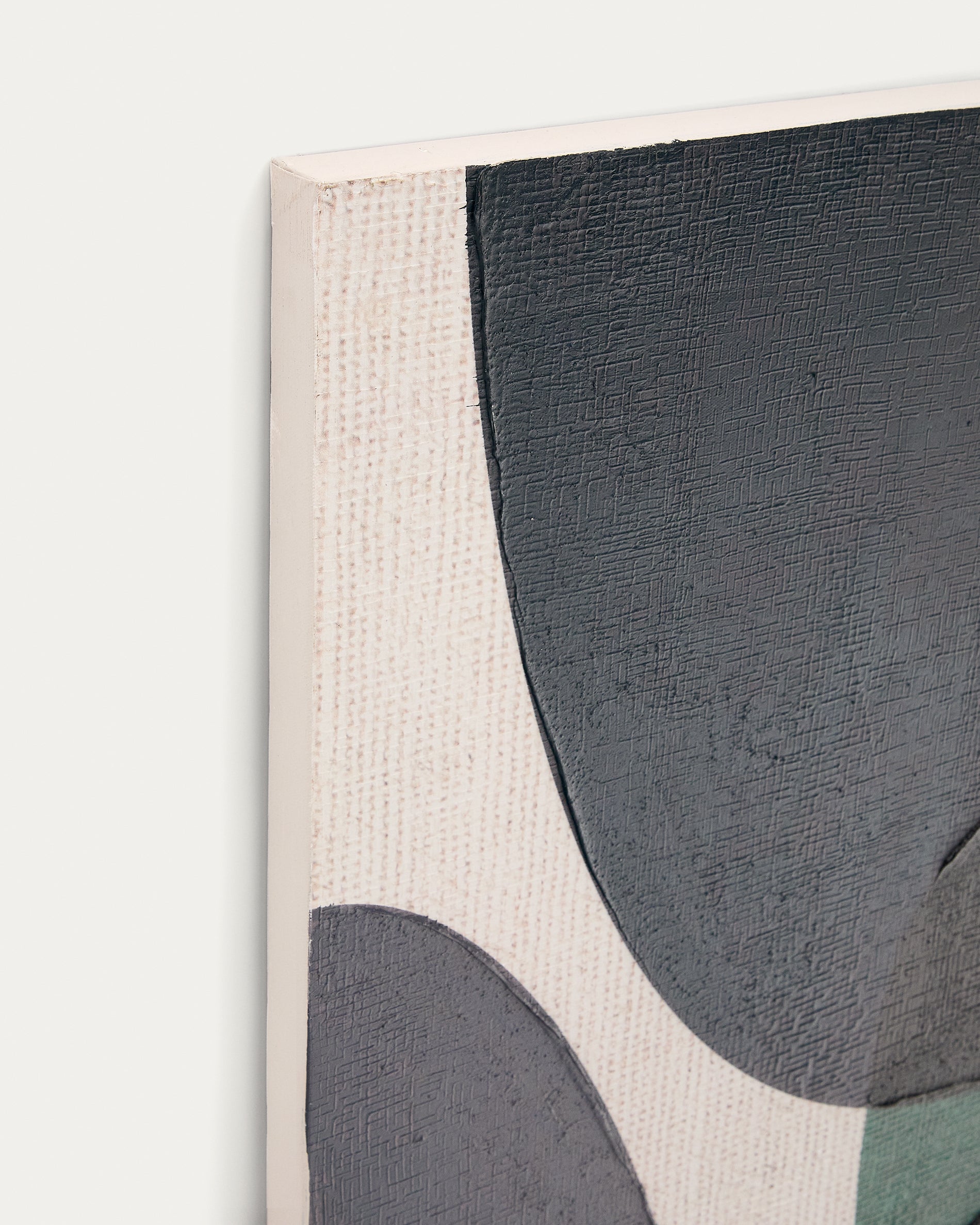 Nemsa blue and green abstract canvas, 100 x 80 cm - Detail