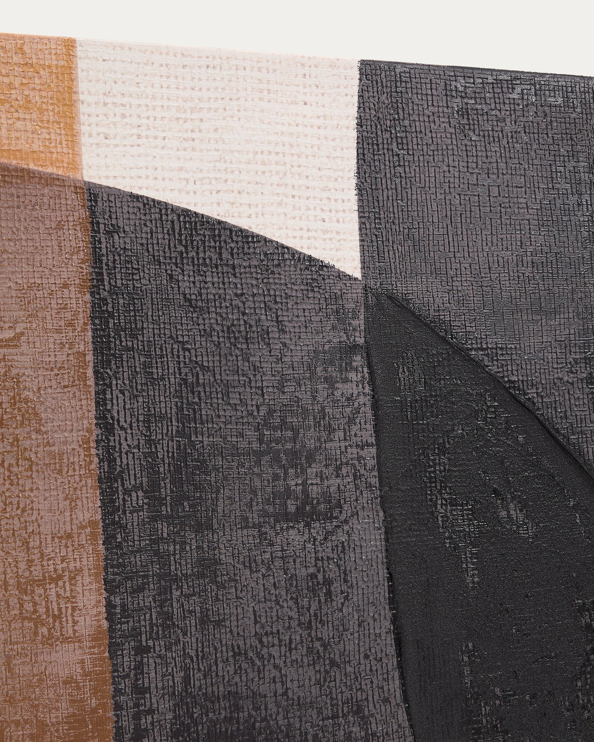 Tonol, brown abstract canvas, 180 x 140 cm - Detail