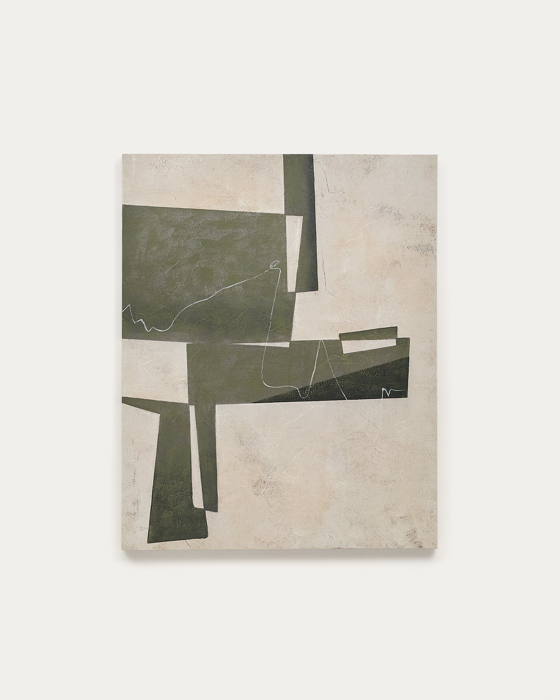 Fida, green abstract canvas, 118 x 94 cm - Product View