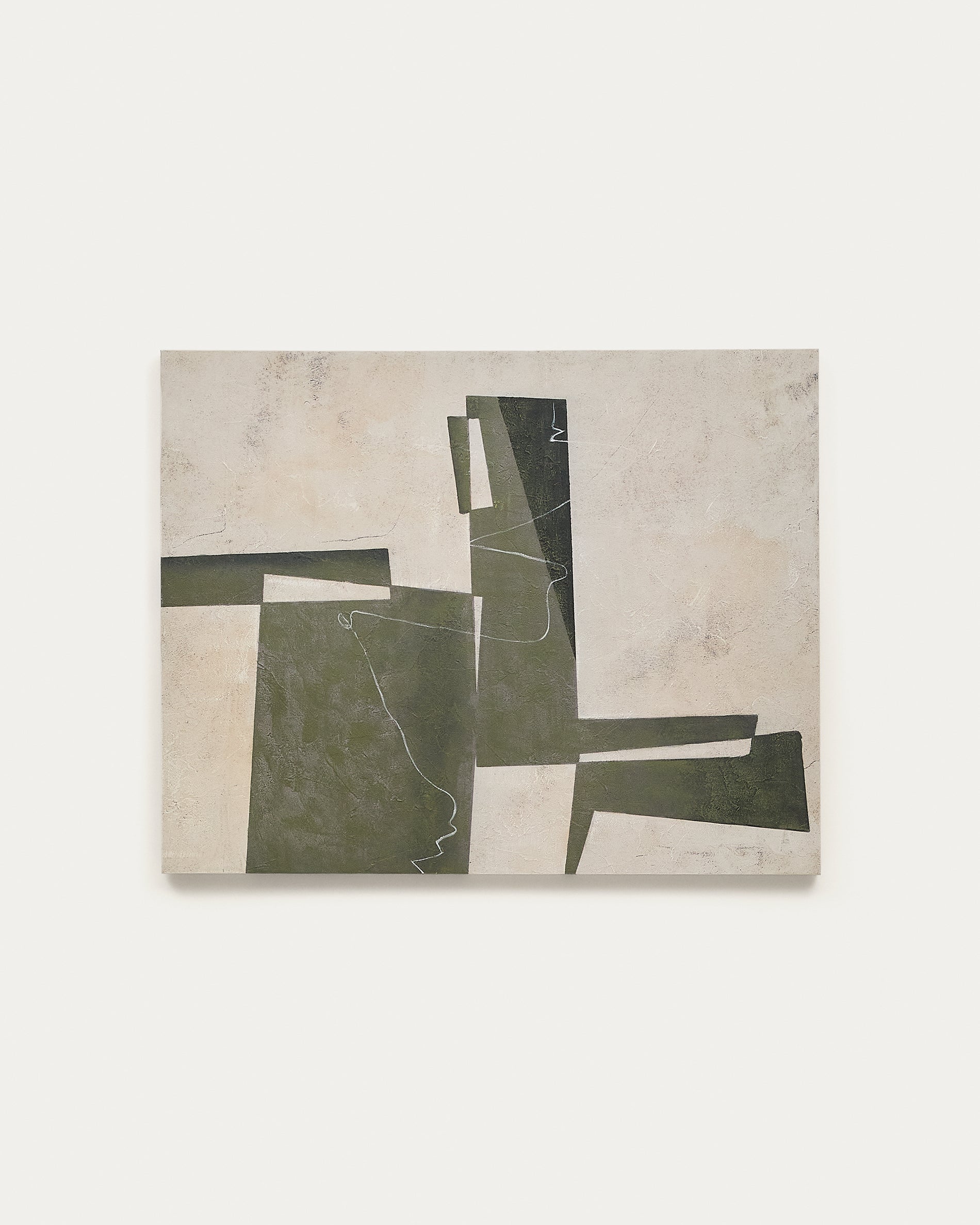 Fida, green abstract canvas, 118 x 94 cm - Product View