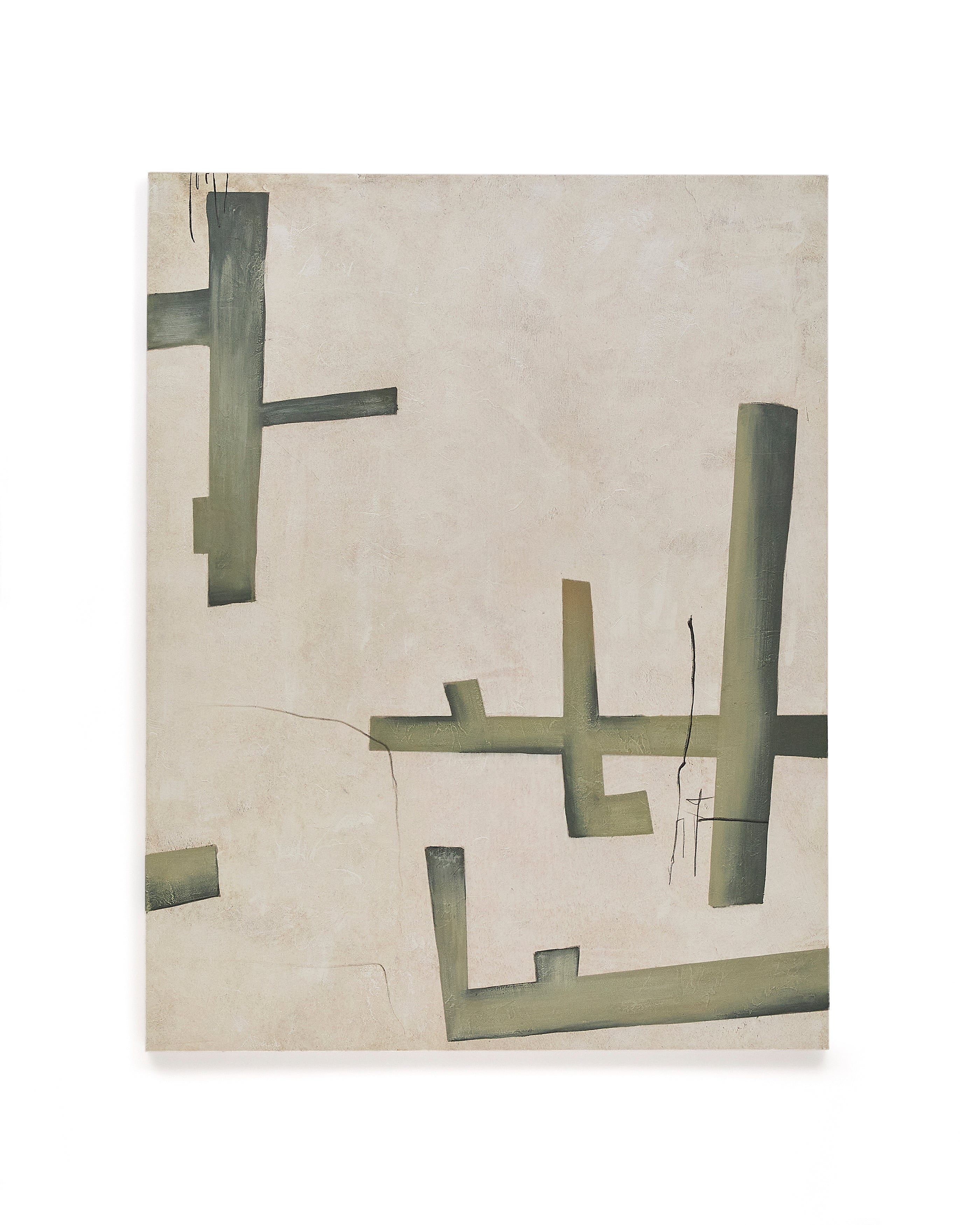 Fida, green abstract canvas, 180 x 140 cm - Product Image