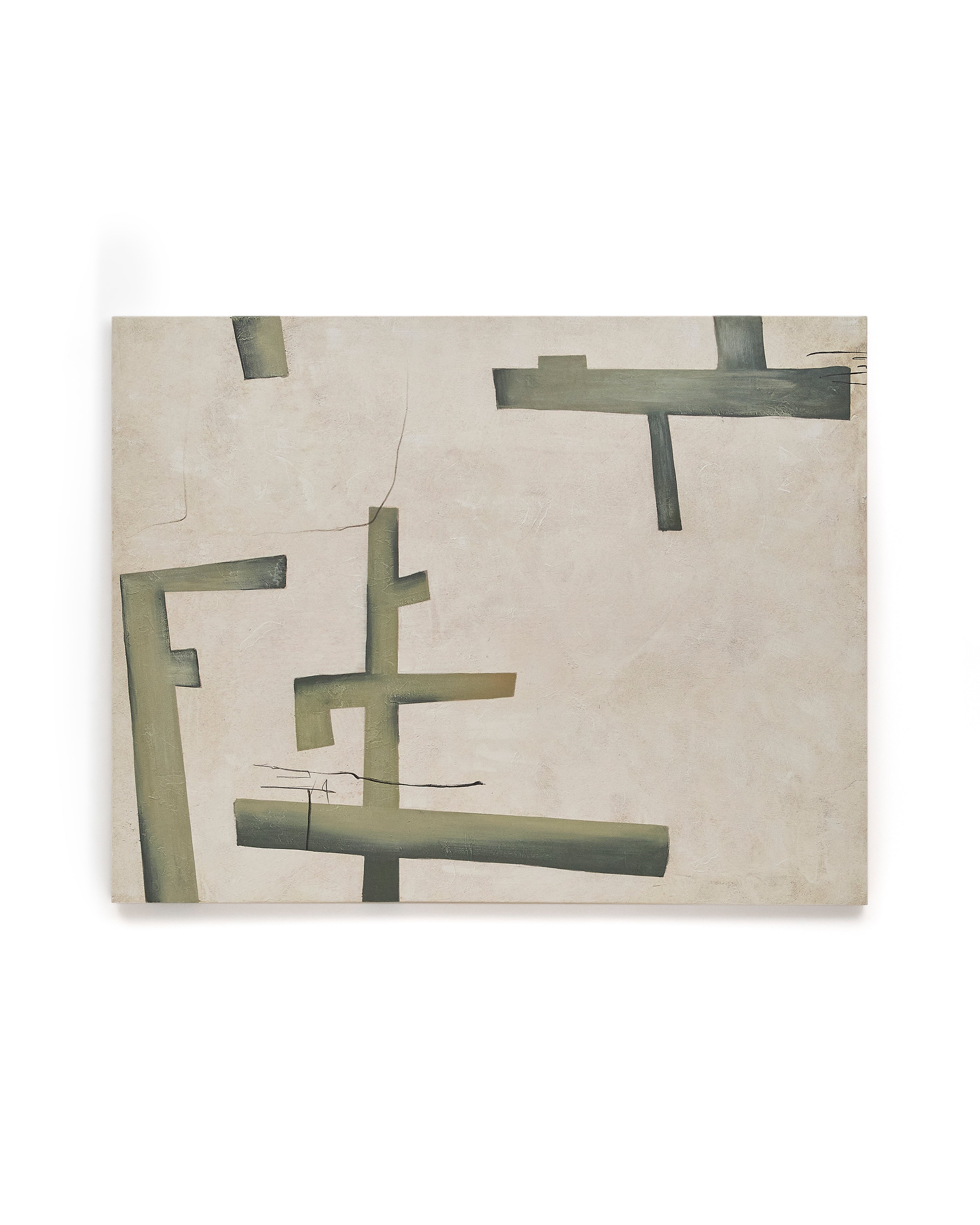 Fida, green abstract canvas, 180 x 140 cm - Product Image