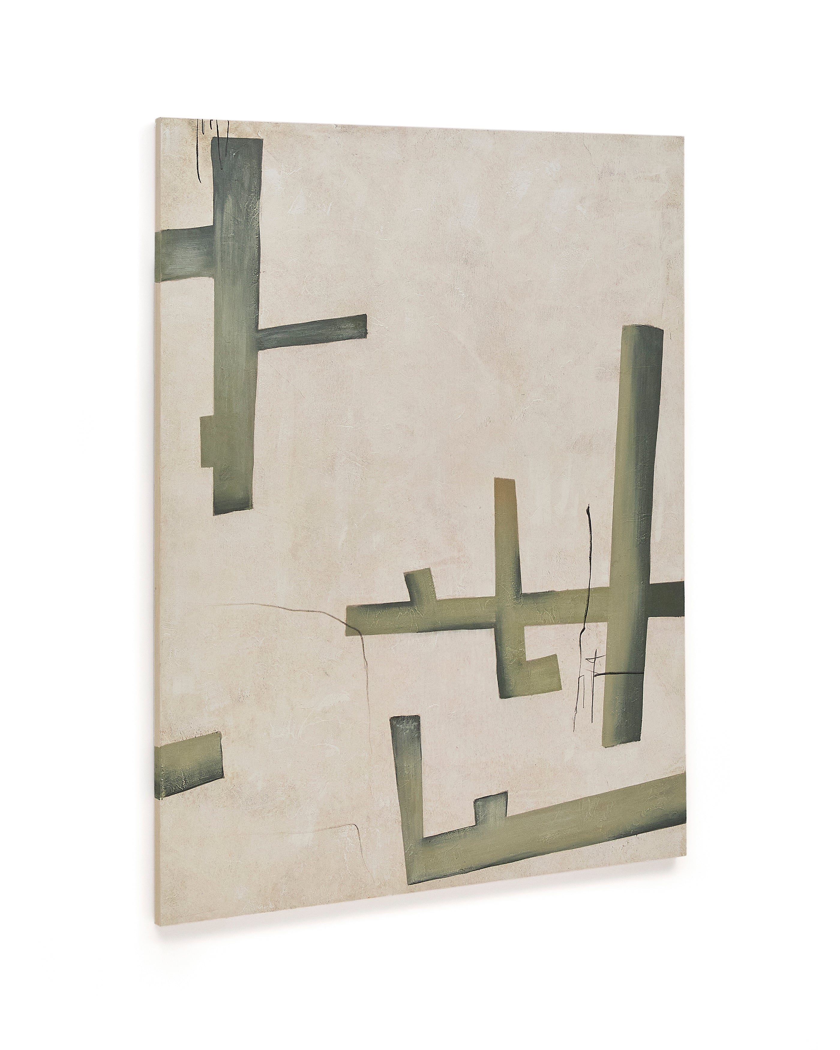 Fida, green abstract canvas, 180 x 140 cm - Product Image