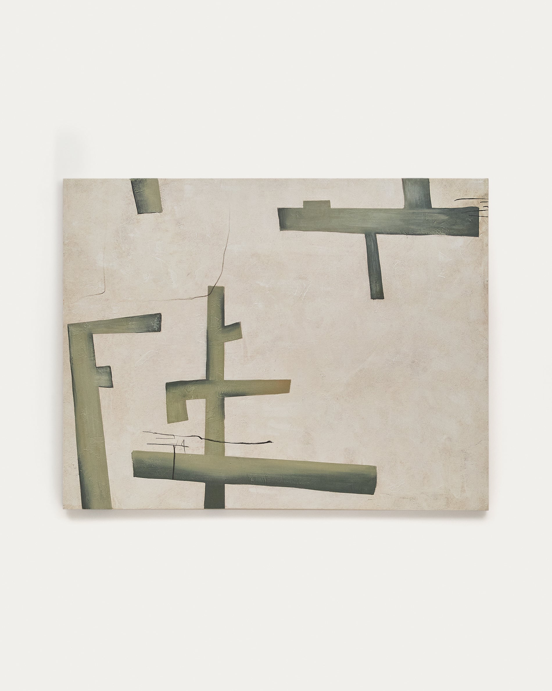 Fida, green abstract canvas, 180 x 140 cm - Product View