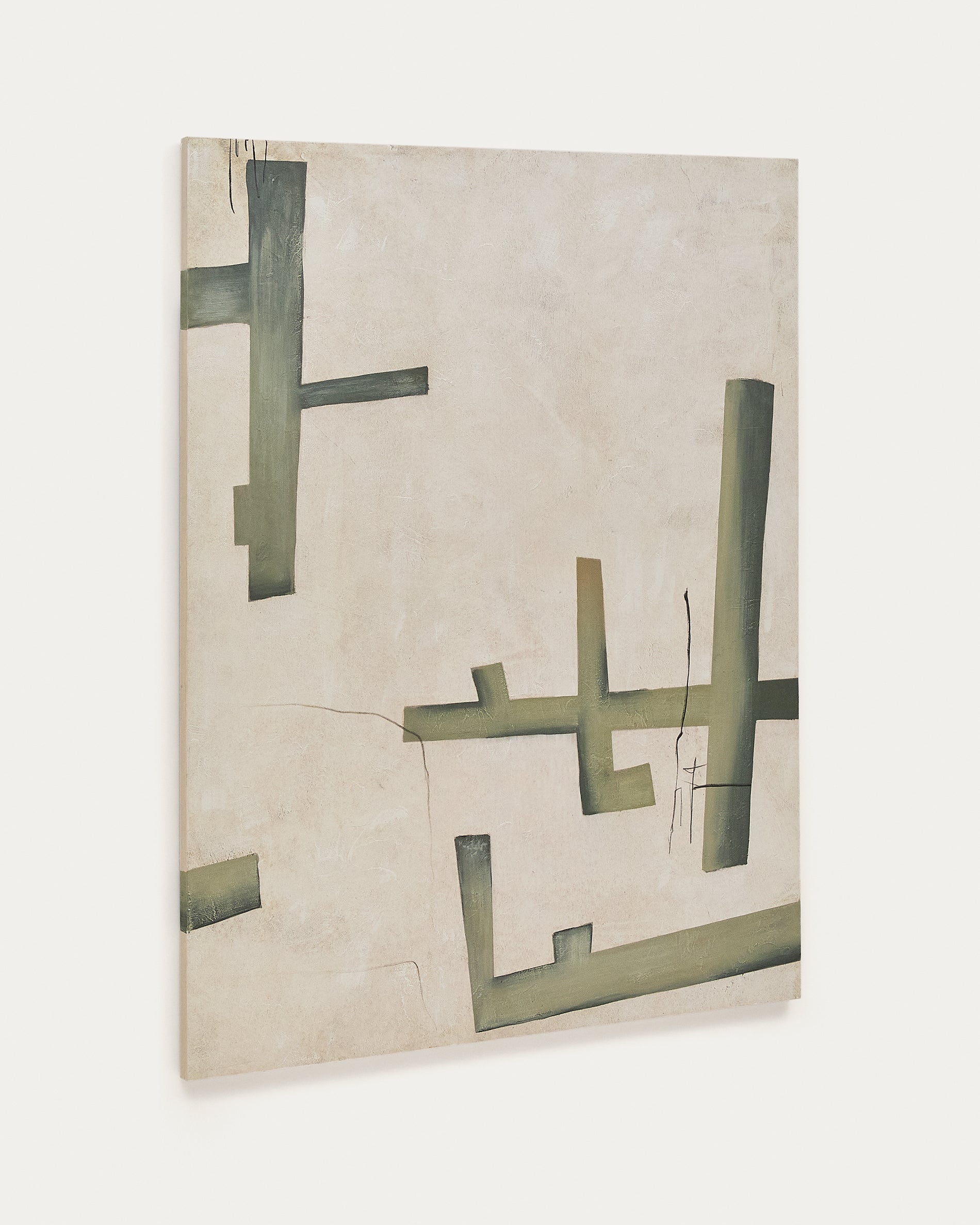 Fida, green abstract canvas, 180 x 140 cm - Product View