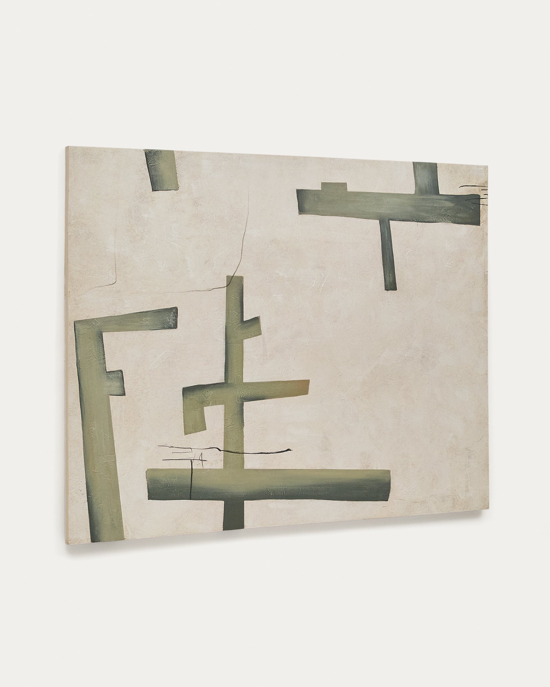 Fida, green abstract canvas, 180 x 140 cm - Product View