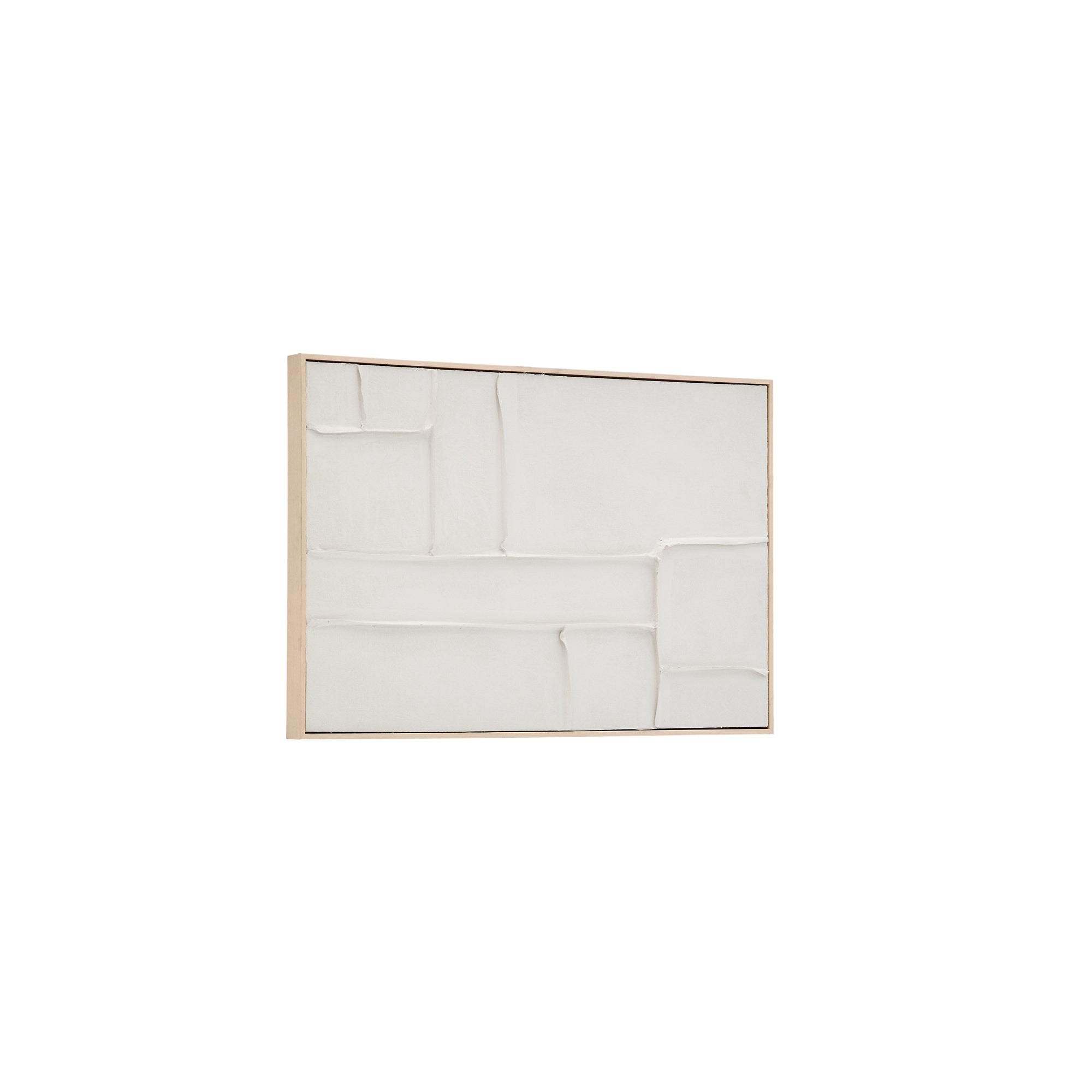 Klis white linen picture with geometric shapes, 60 x 90 cm - Product Image