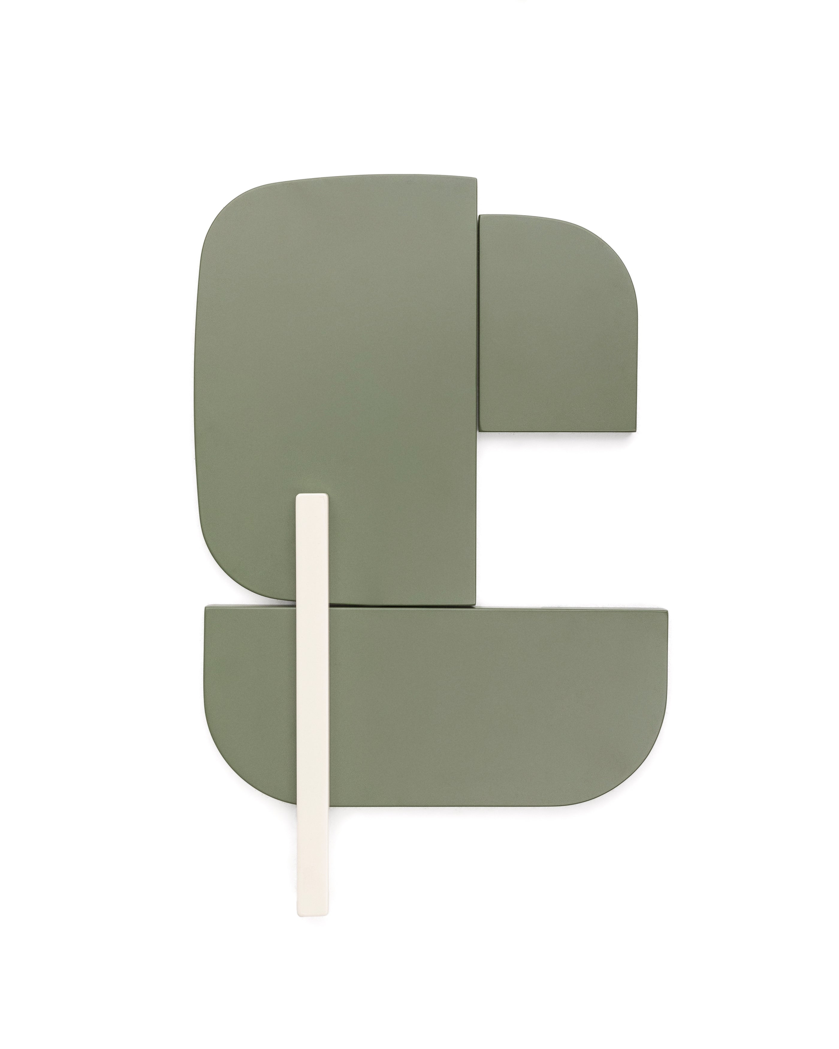 Danei white and green wall panel, 50 x 30 cm - Product Image