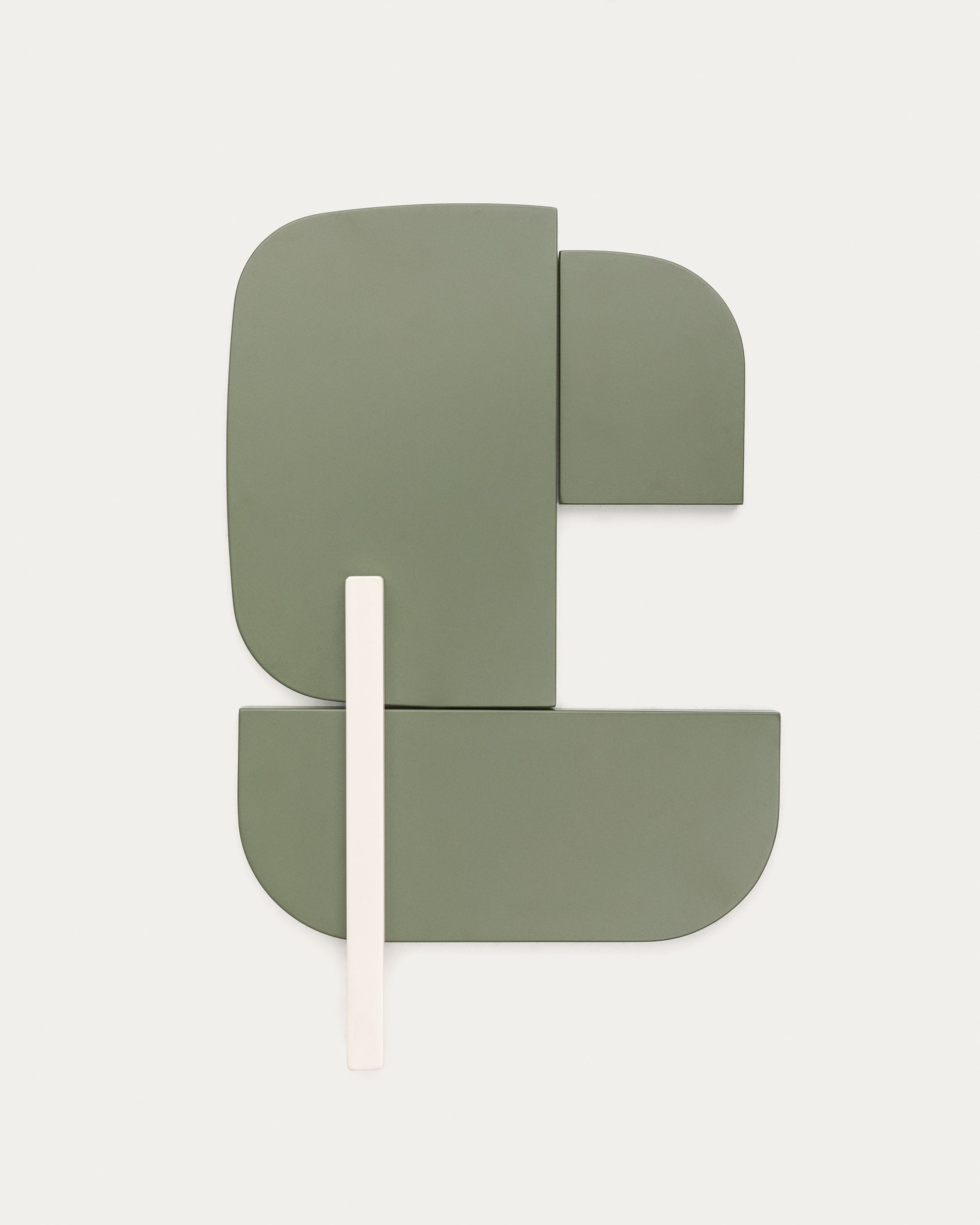 Danei white and green wall panel, 50 x 30 cm - Product View