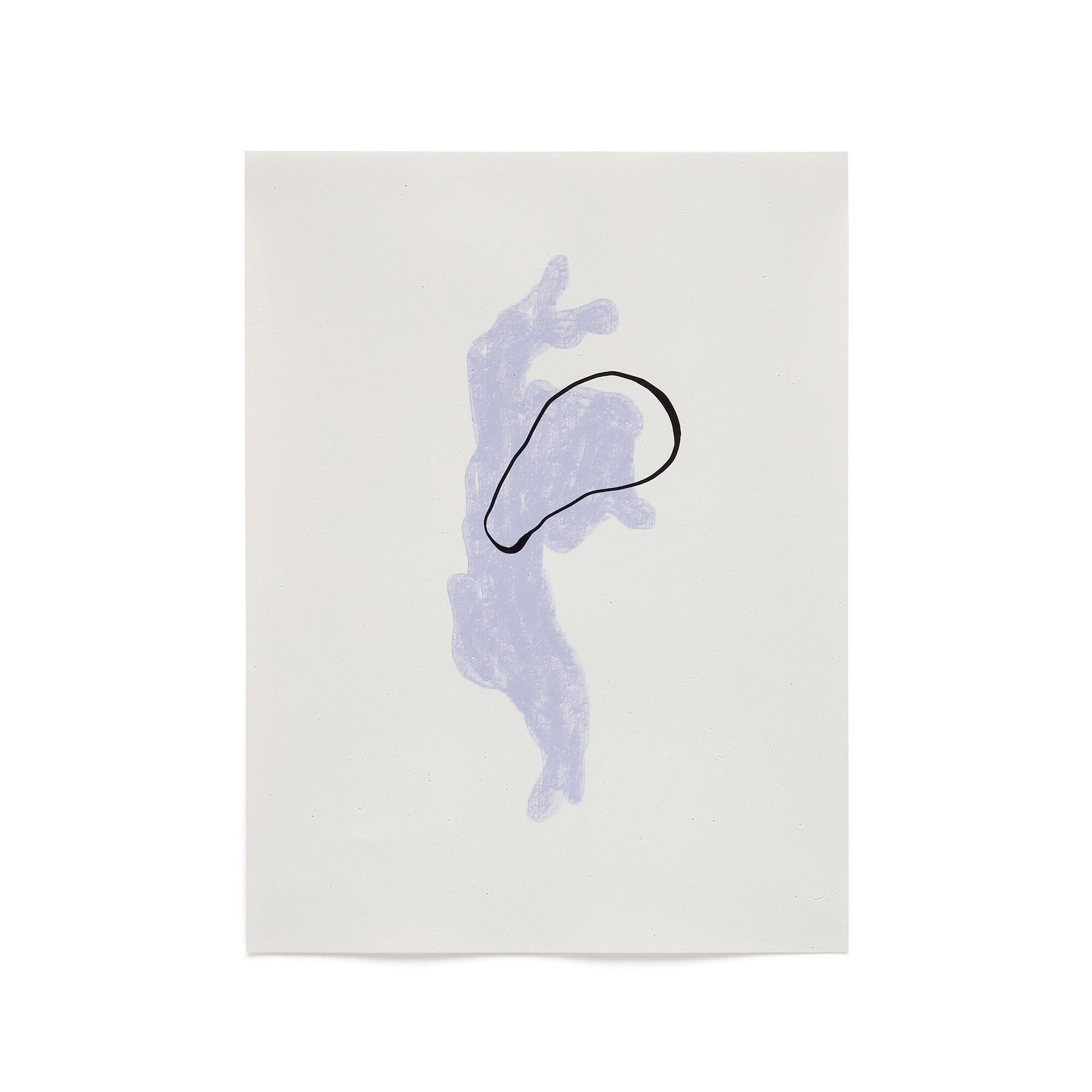Inca blue and white paper print, 29.8 x 39.8 cm - Product Image