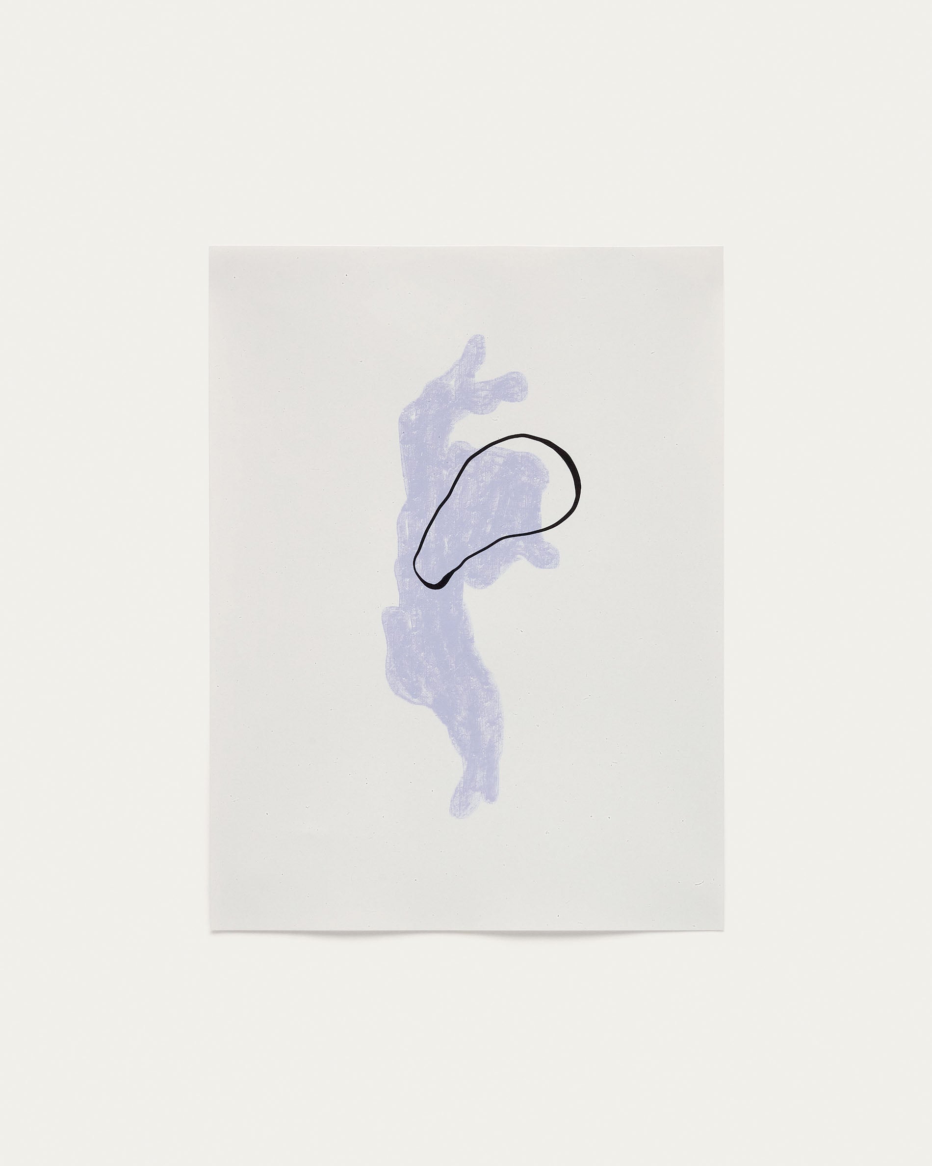 Inca blue and white paper print, 29.8 x 39.8 cm - Product View
