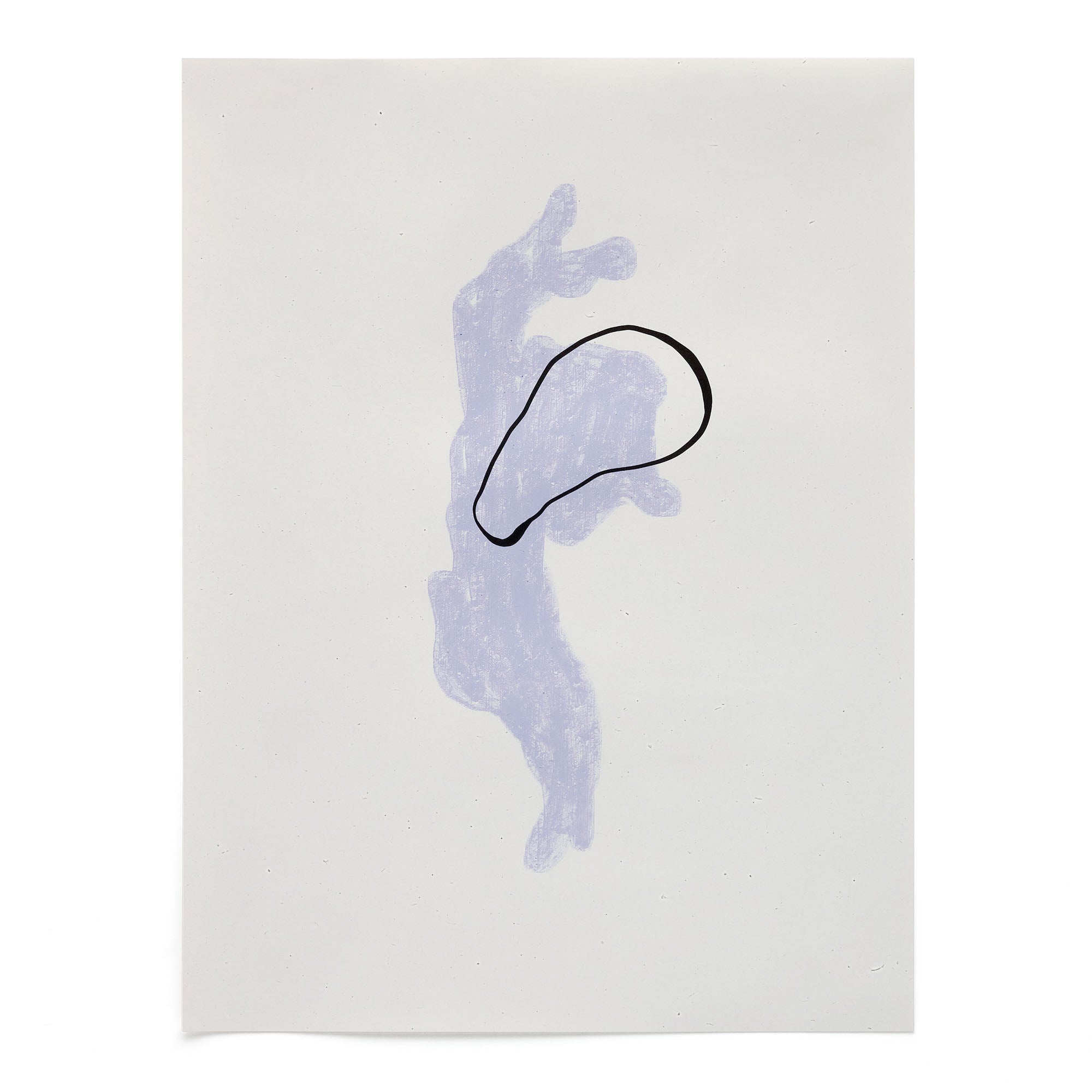 Inca blue and white paper print, 42 x 56 cm - Product Image