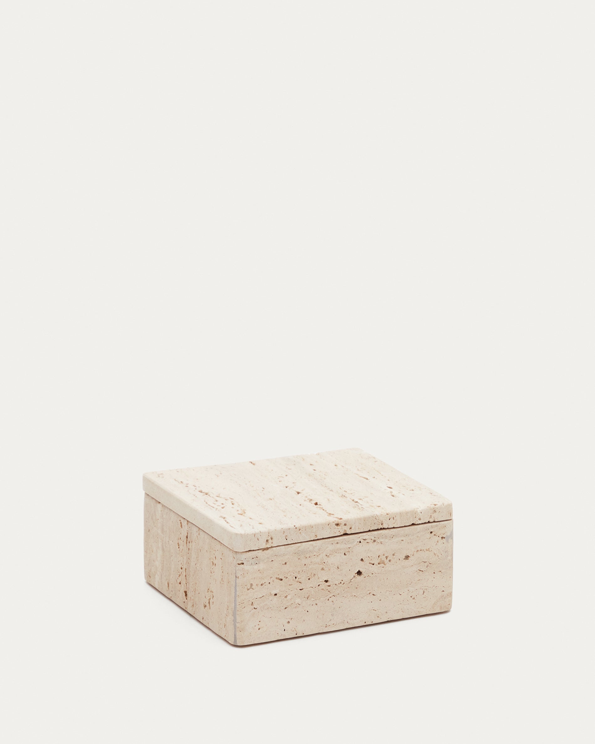 Macre beige travertine box