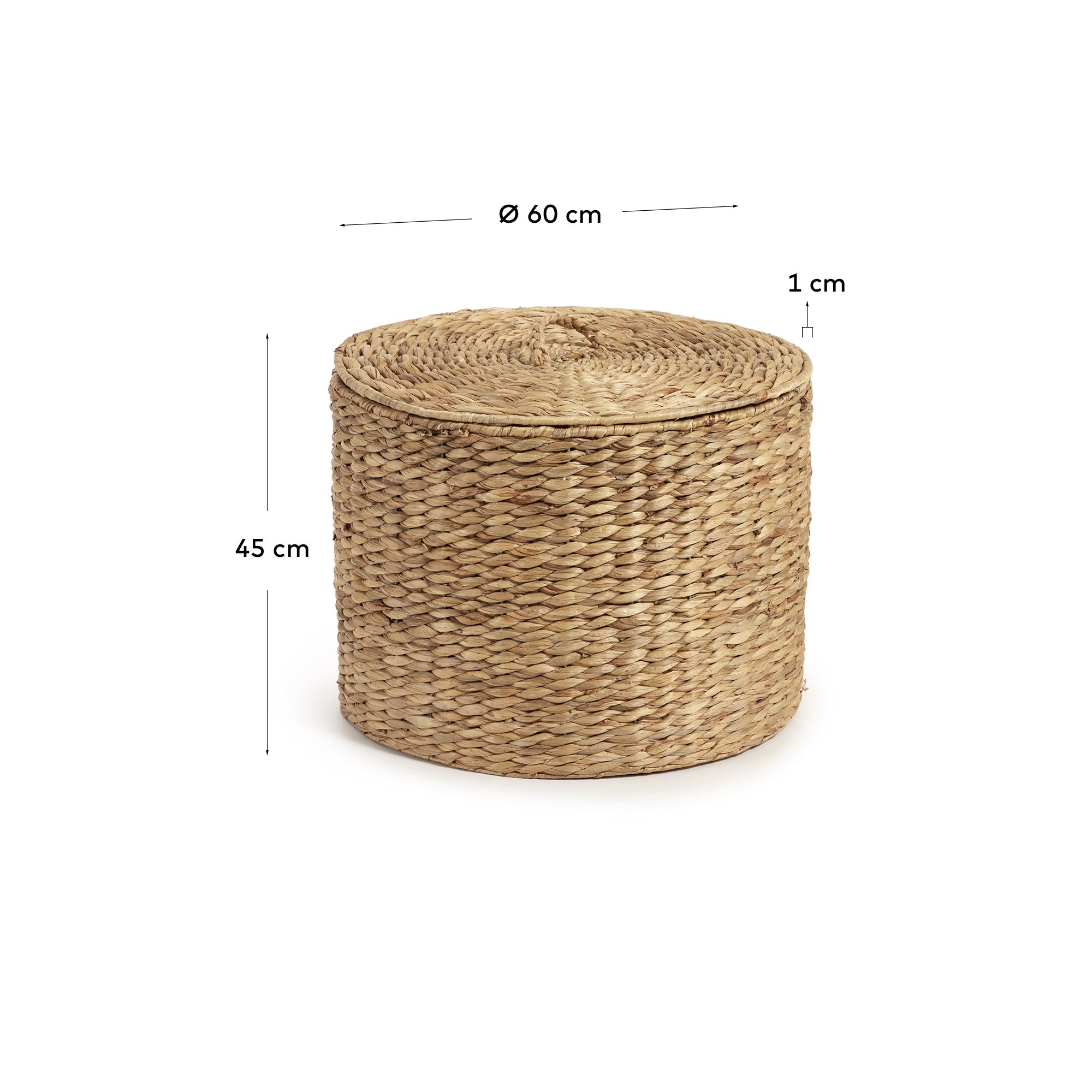 Yessira natural fibre clothes basket, 45 cm - Measurements