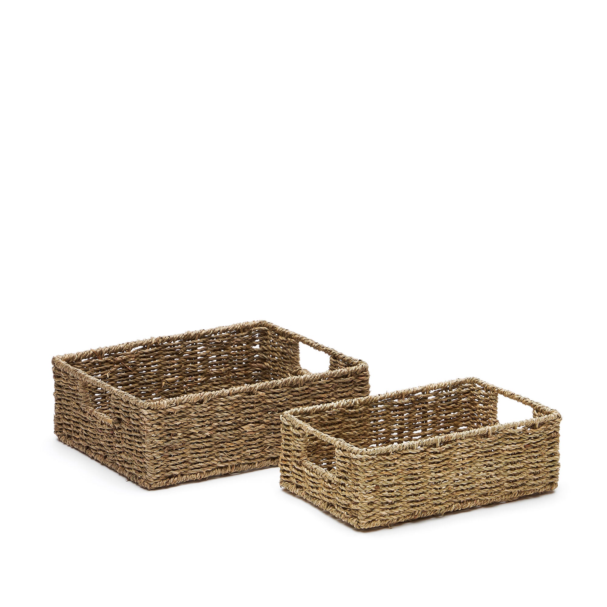 Tossa set of 2 natural fiber boxes, 28 x 20 cm / 32 x 27 cm - Product Image