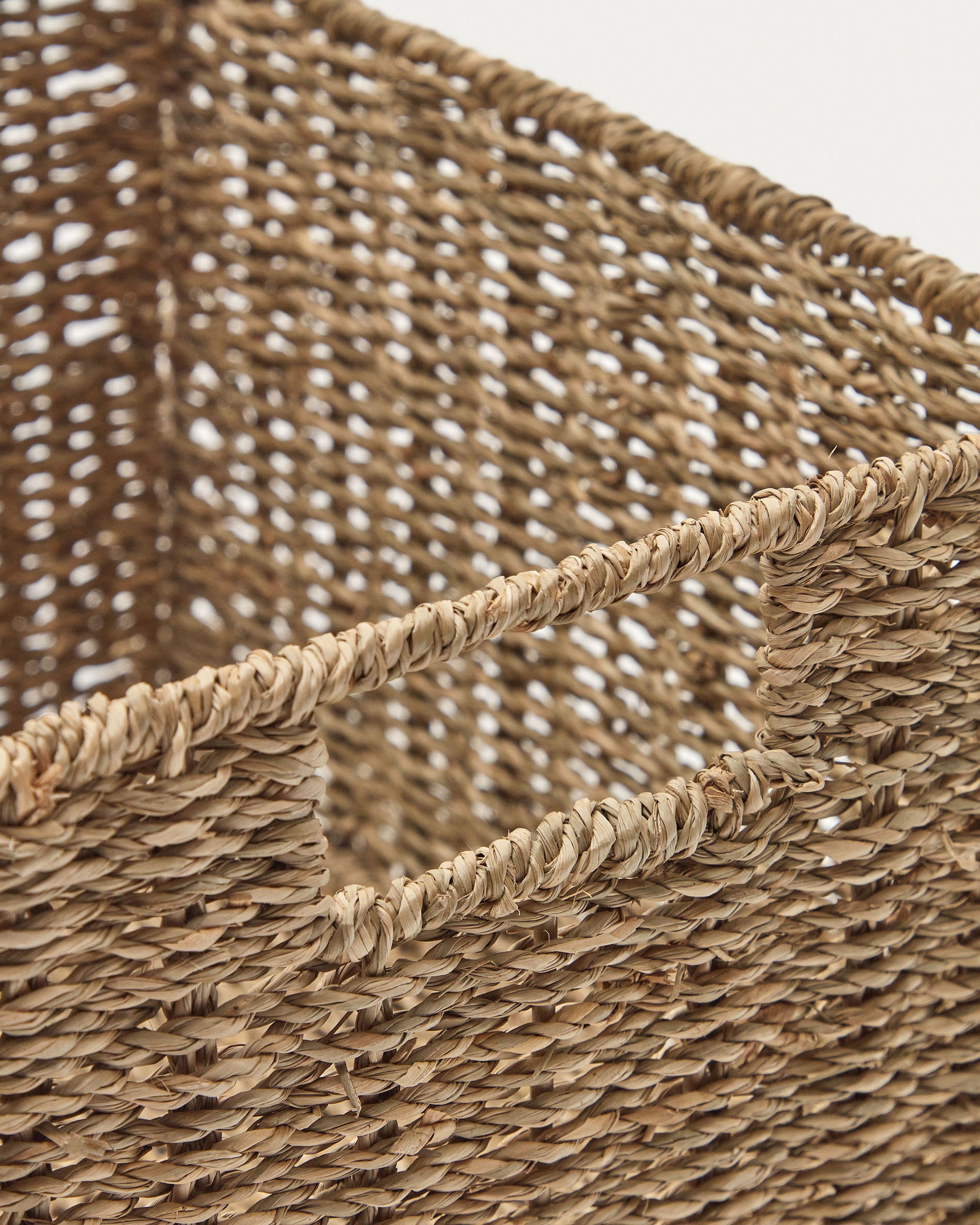 Tossa natural fiber folding box, 32 x 33 cm - Detail