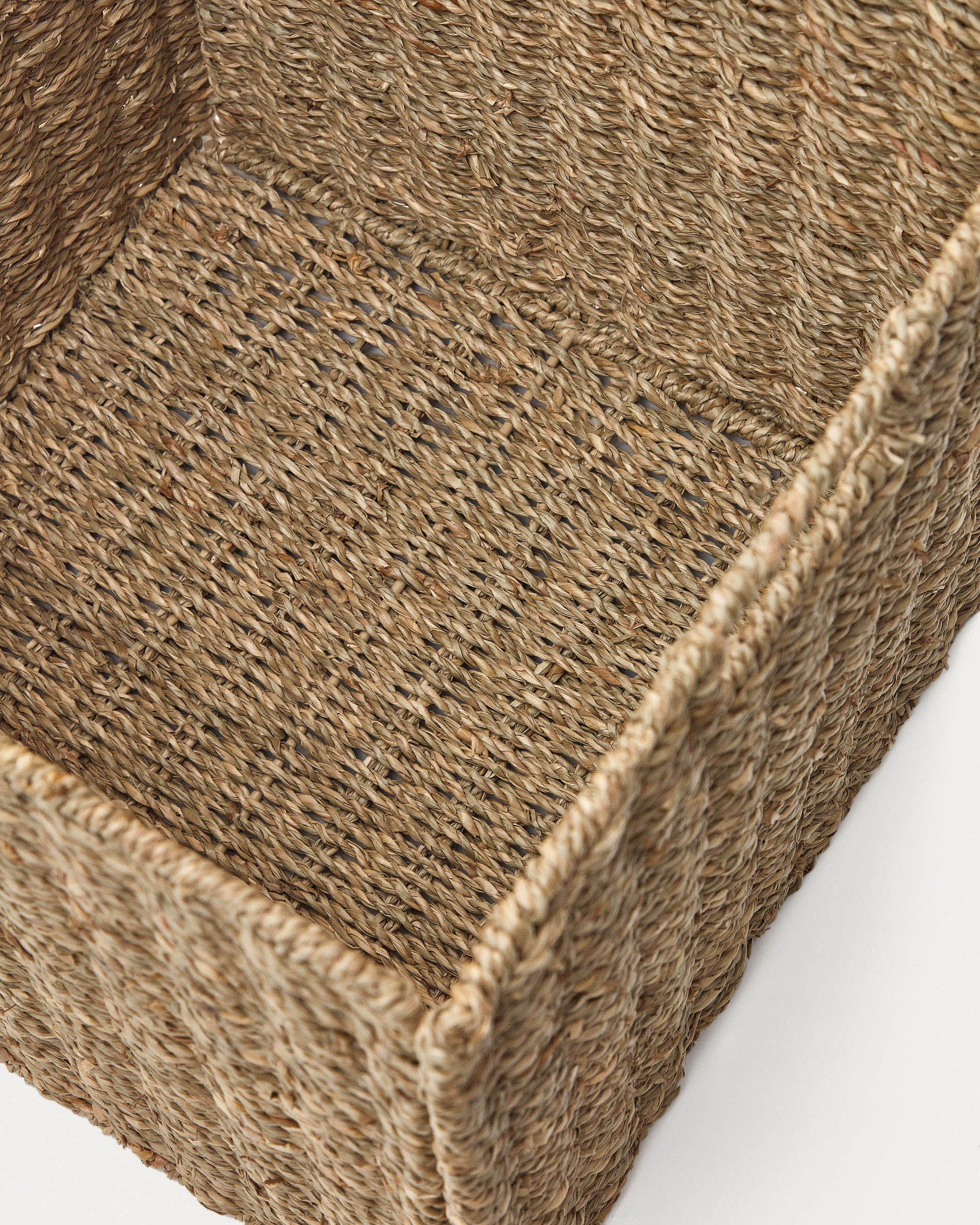 Tossa natural fiber folding box, 32 x 33 cm - Detail