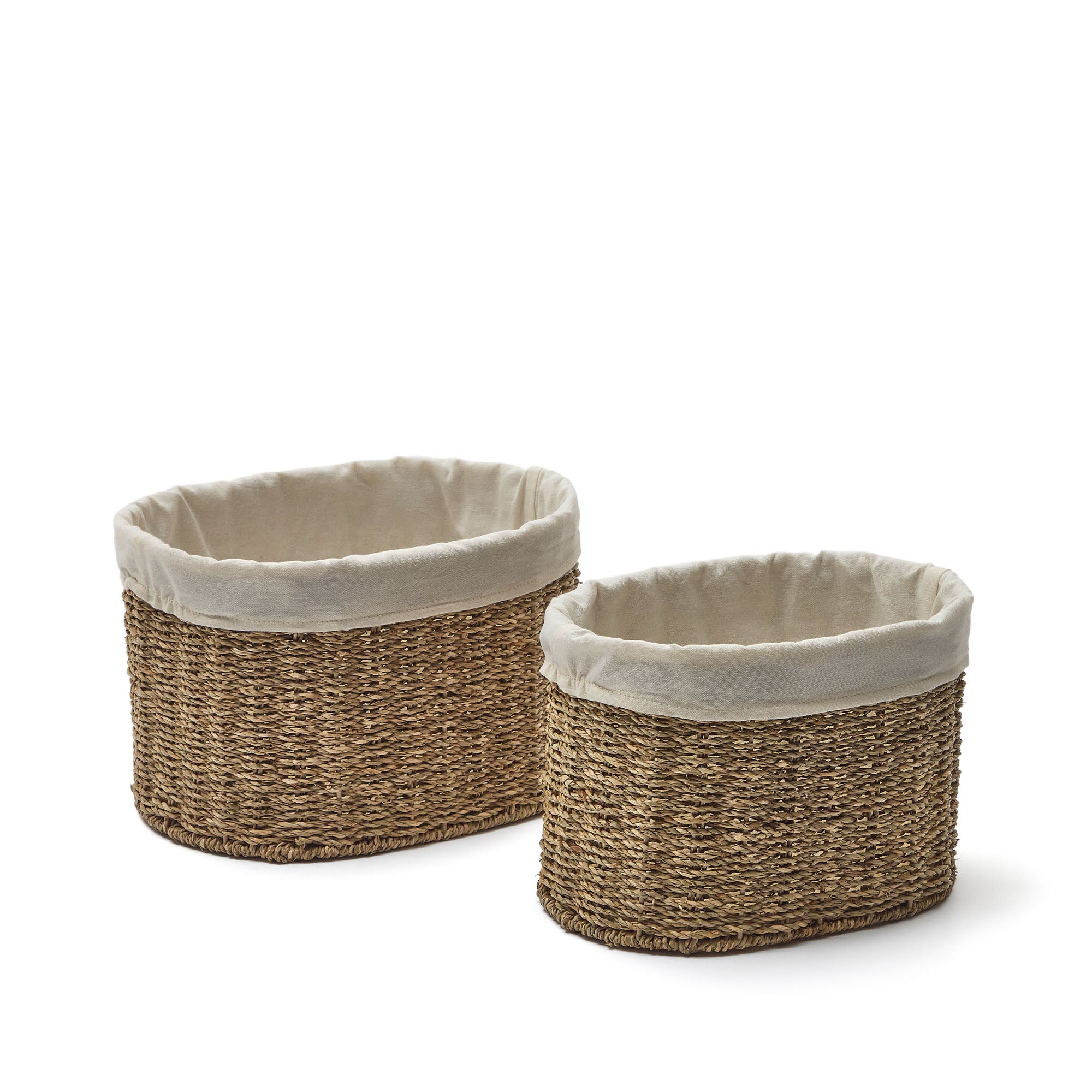 Tossa set of 2 medium natural fiber baskets - Product Image