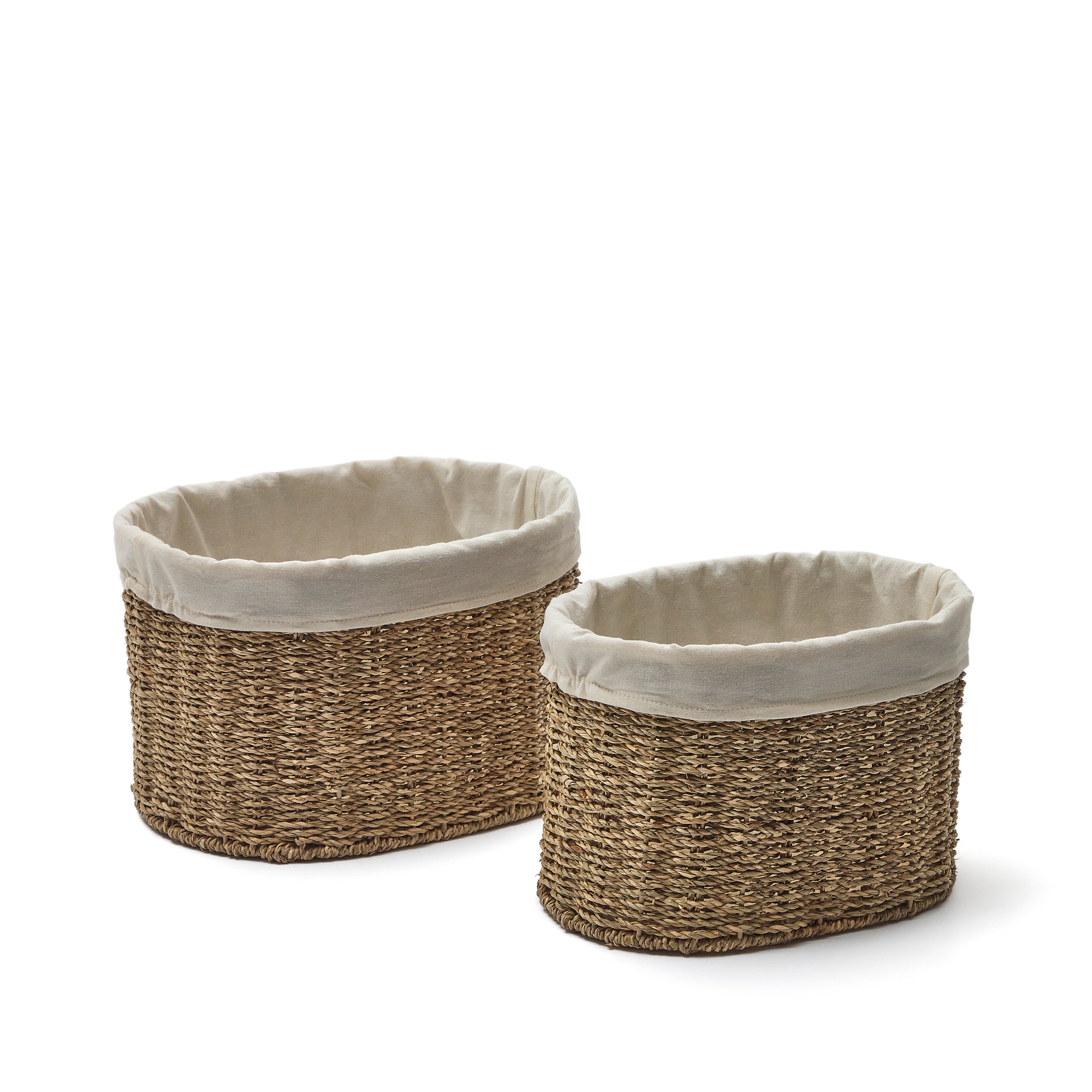 Tossa set of 2 medium natural fiber baskets - Product Image