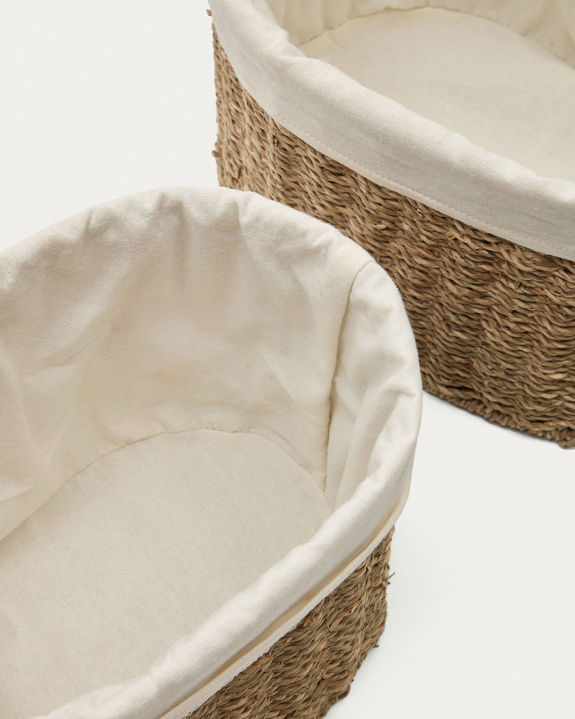 Tossa set of 2 medium natural fiber baskets - Detail